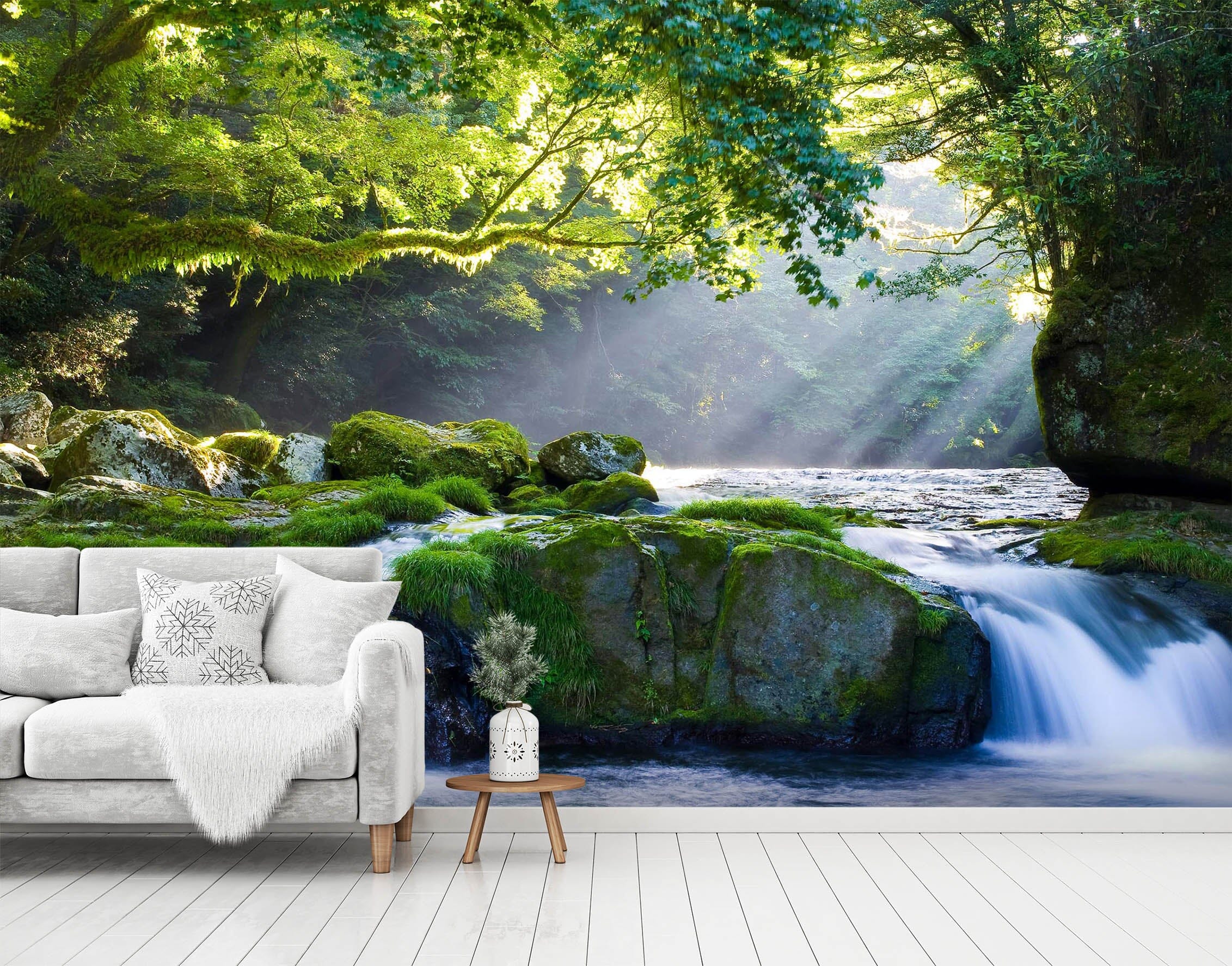 3D Waterfall 1441 Wall Murals Wallpaper AJ Wallpaper 2