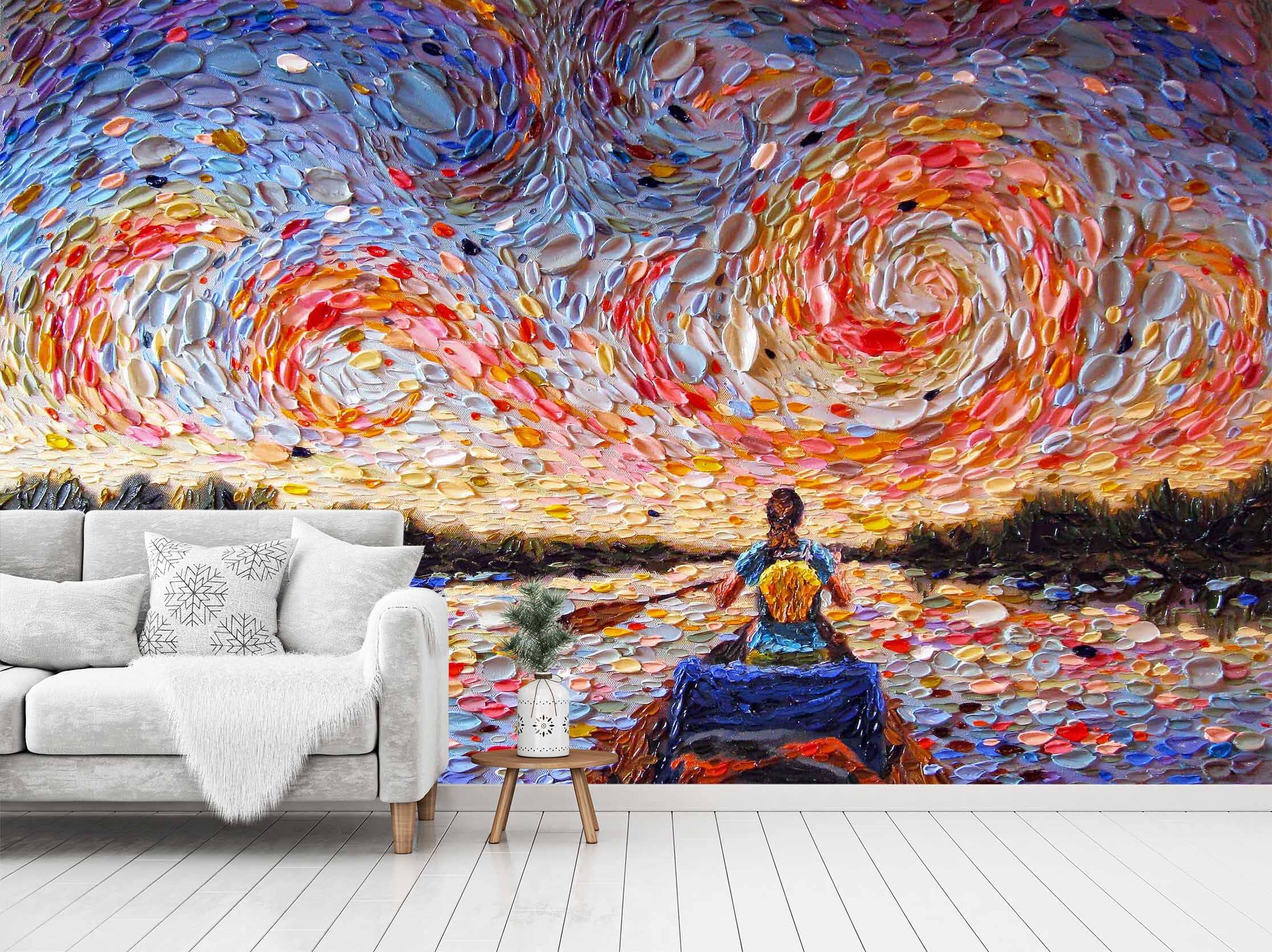 3D Fishing Girl 1401 Dena Tollefson Wall Mural Wall Murals Wallpaper AJ Wallpaper 2