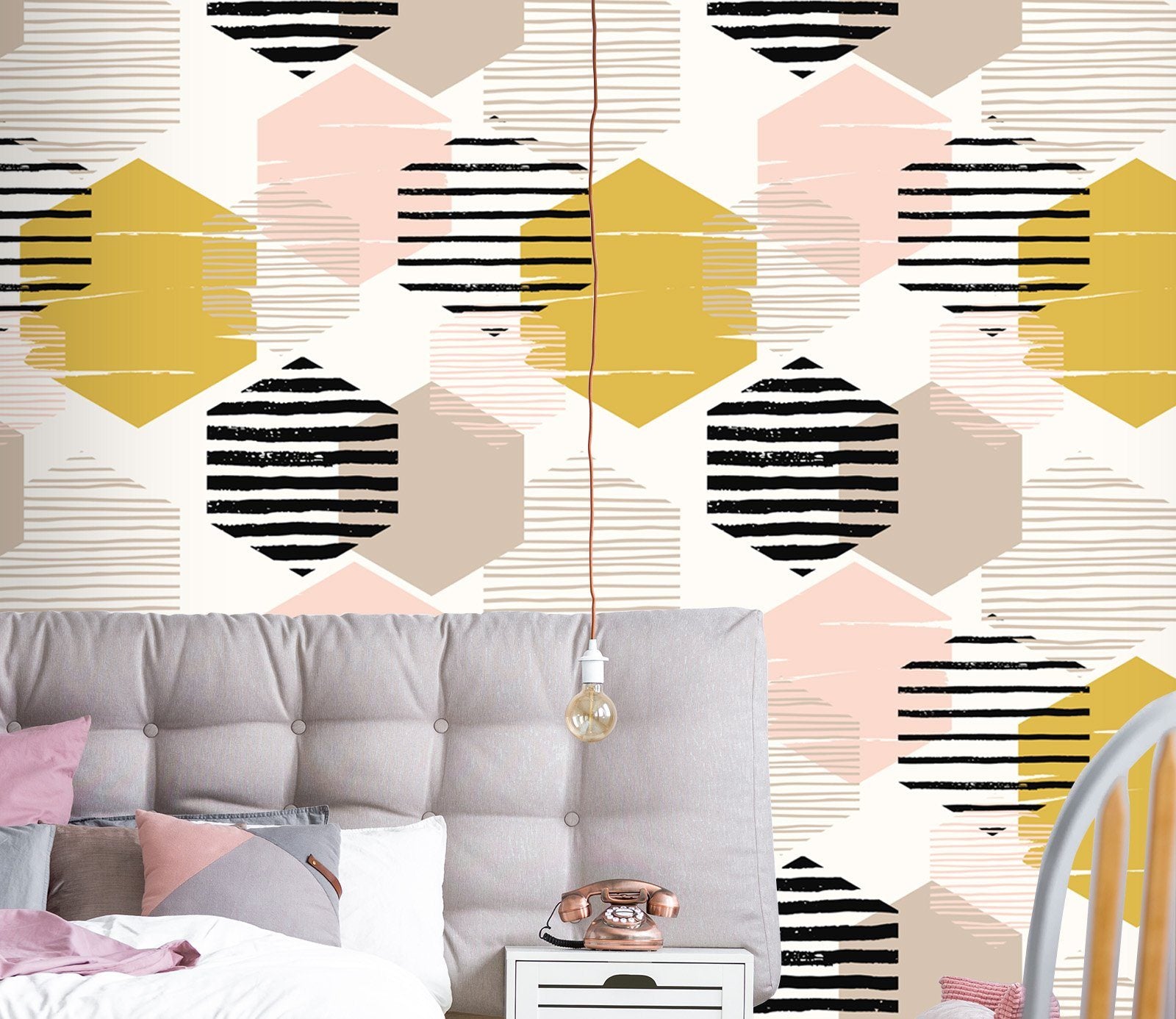 3D Hexagon Bar 082 Wallpaper AJ Wallpaper