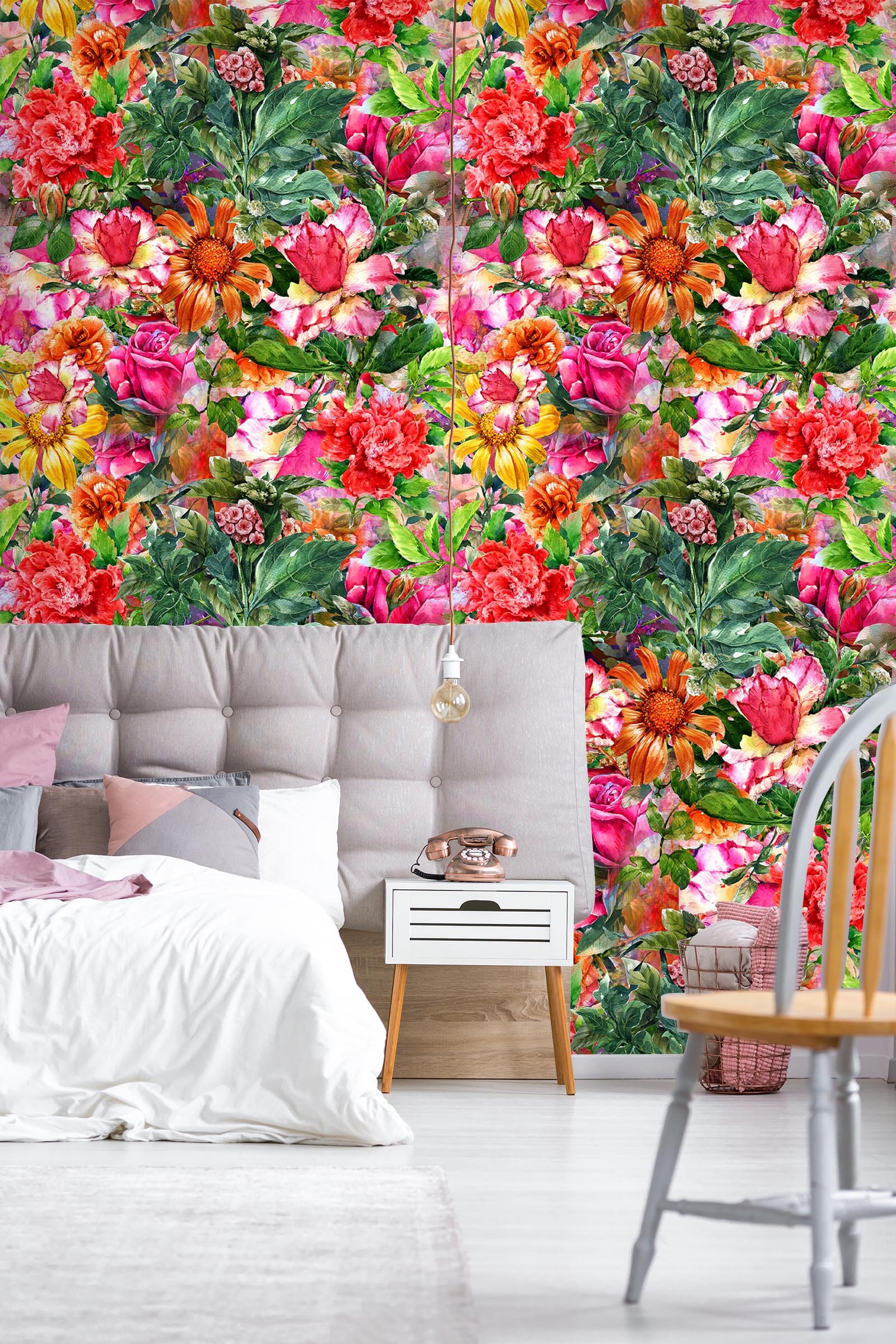 3D Red Sunflower 46 Wall Murals Wallpaper AJ Wallpaper 2