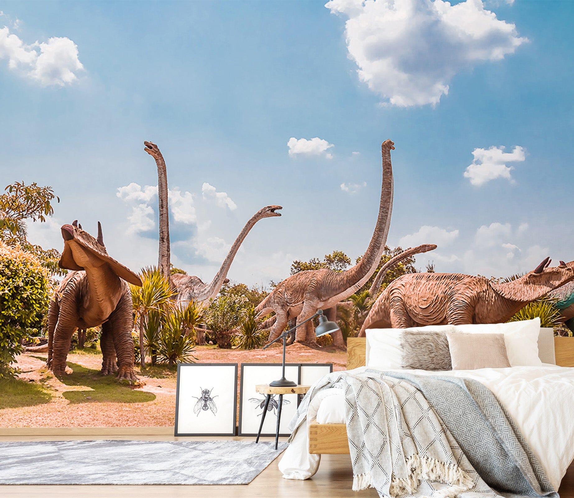 3D Dinosaur World 1575 Wall Murals Wallpaper AJ Wallpaper 2