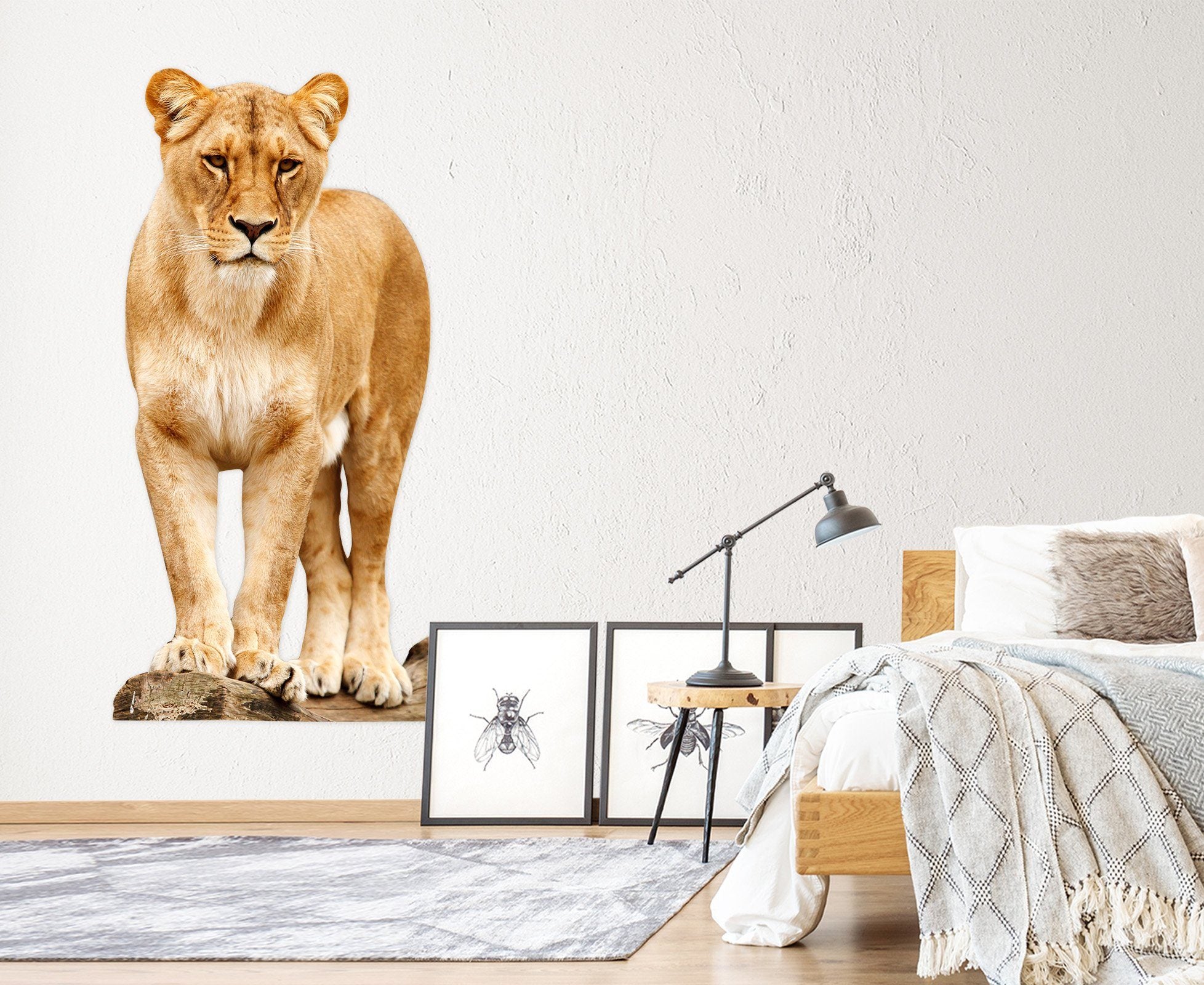 3D Standing Leopard 002 Animals Wall Stickers Wallpaper AJ Wallpaper