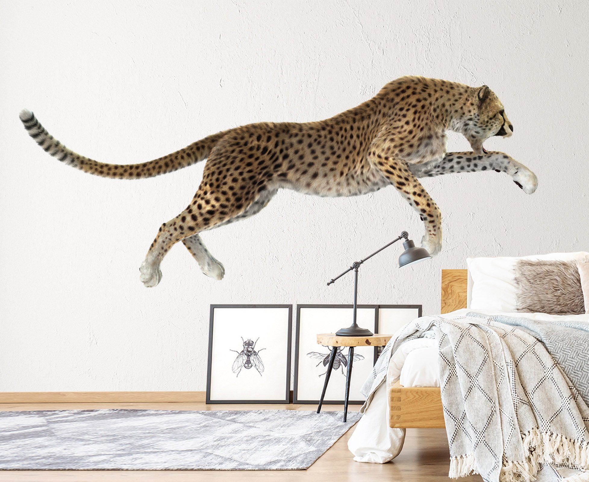 3D Leopard Howling 118 Animals Wall Stickers Wallpaper AJ Wallpaper
