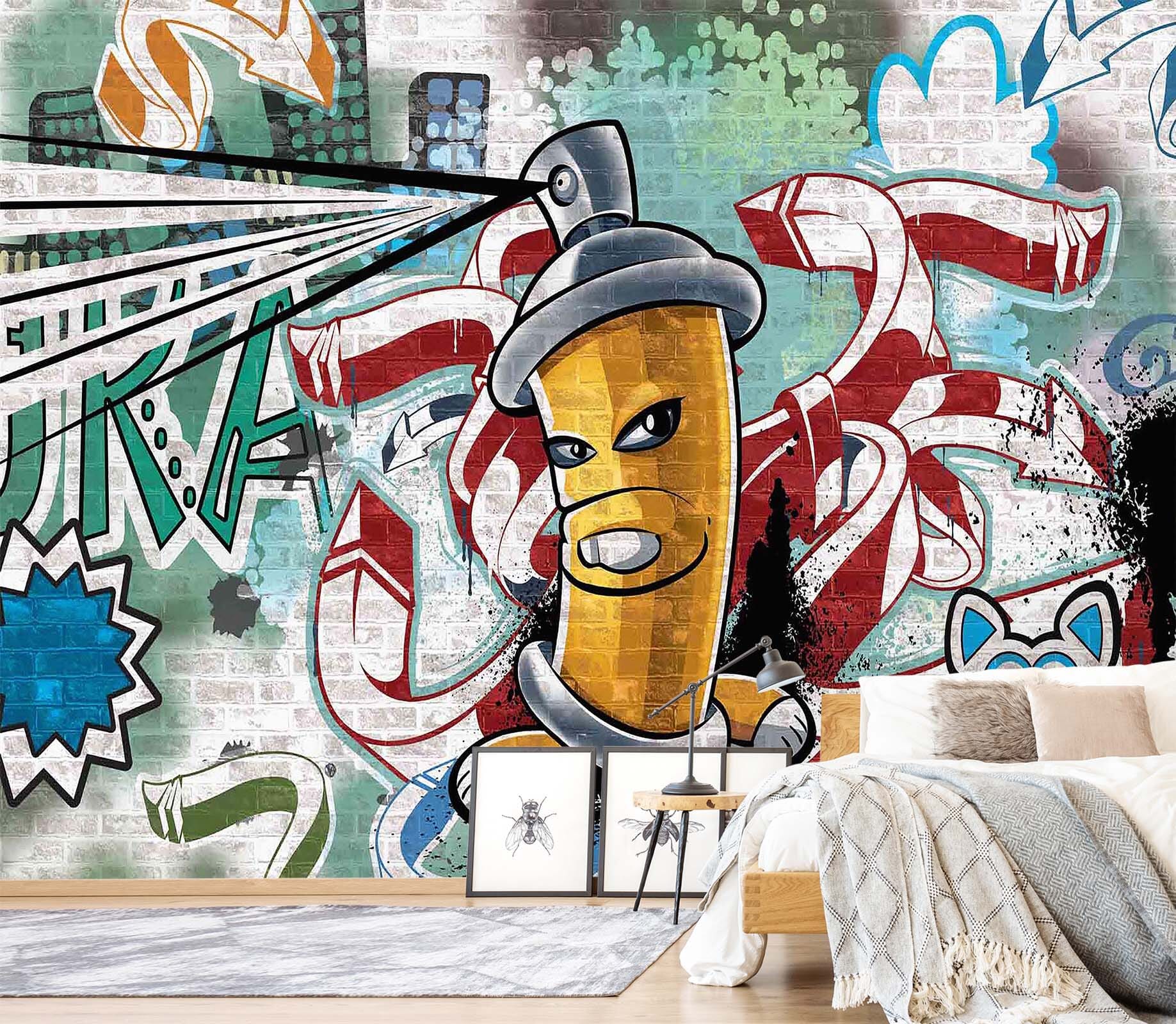 3D Graffiti Spray Can 154 Wall Murals Wallpaper AJ Wallpaper 2