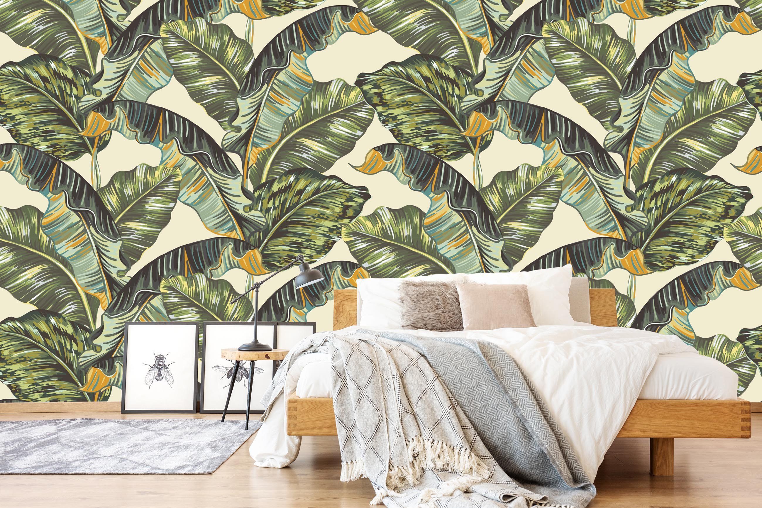 3D Big Leaves 076 Wallpaper AJ Wallpaper