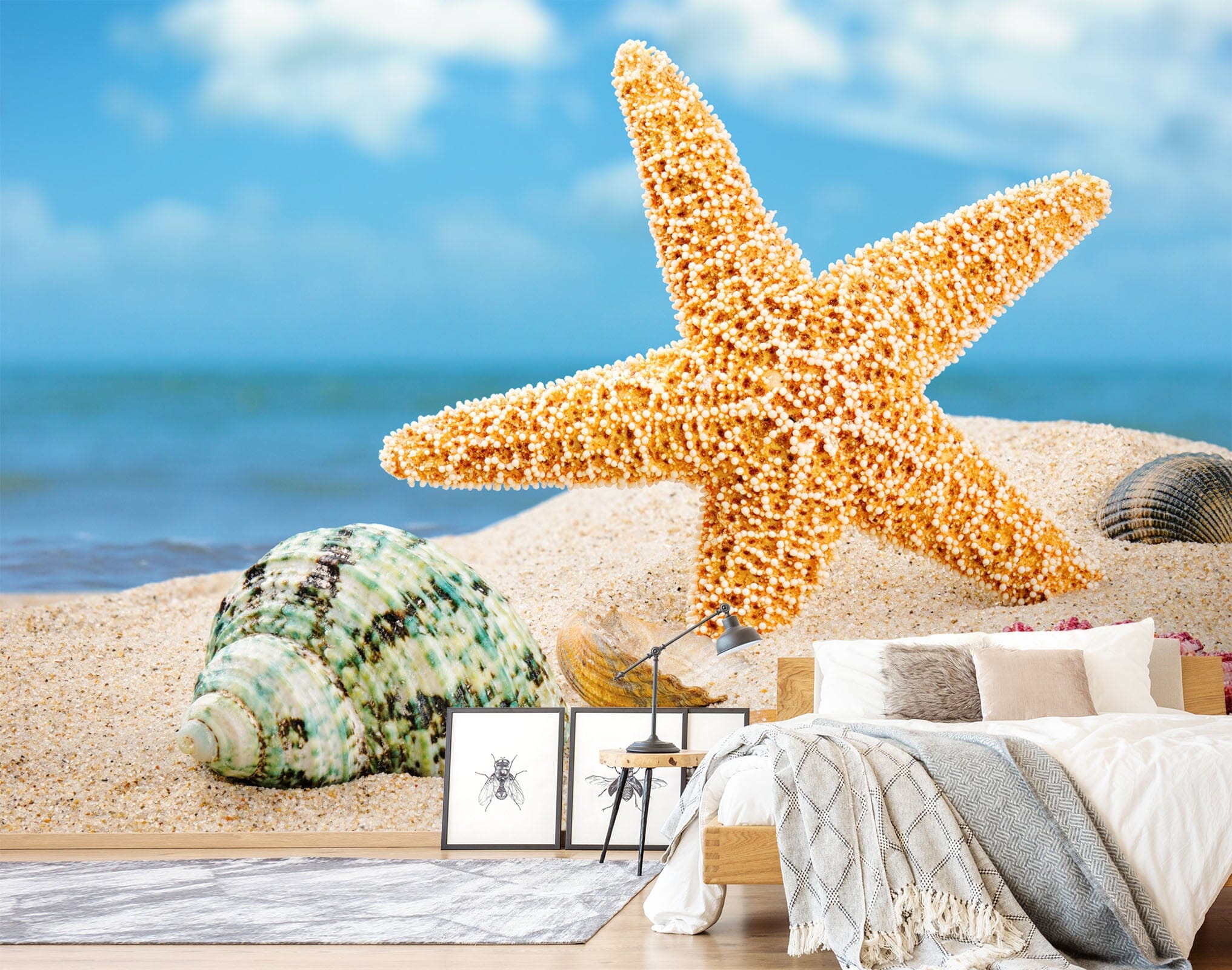 3D Starfish Shell 400 Wall Murals Wallpaper AJ Wallpaper 2