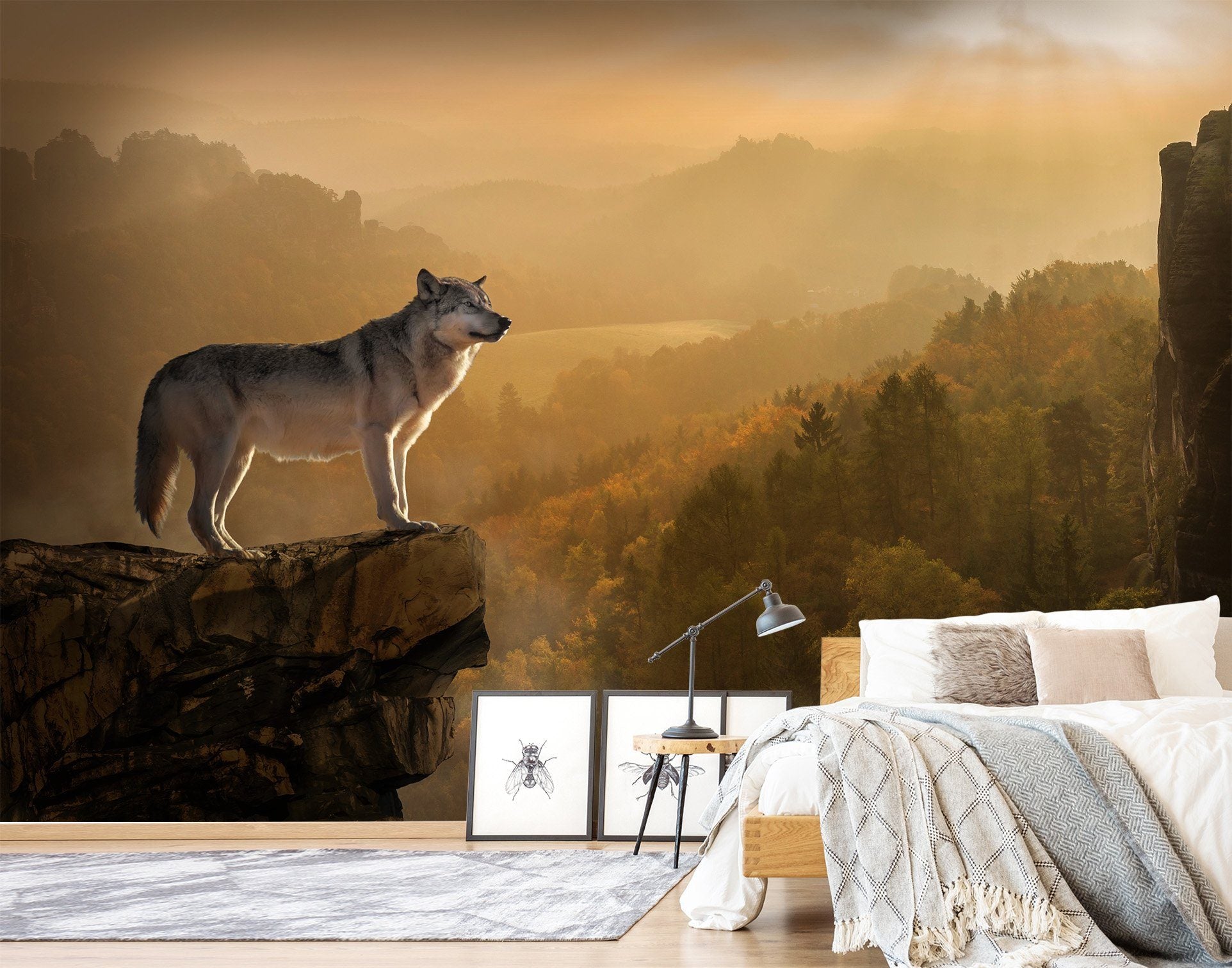 3D Wolf Cliff 249 Wallpaper AJ Wallpaper