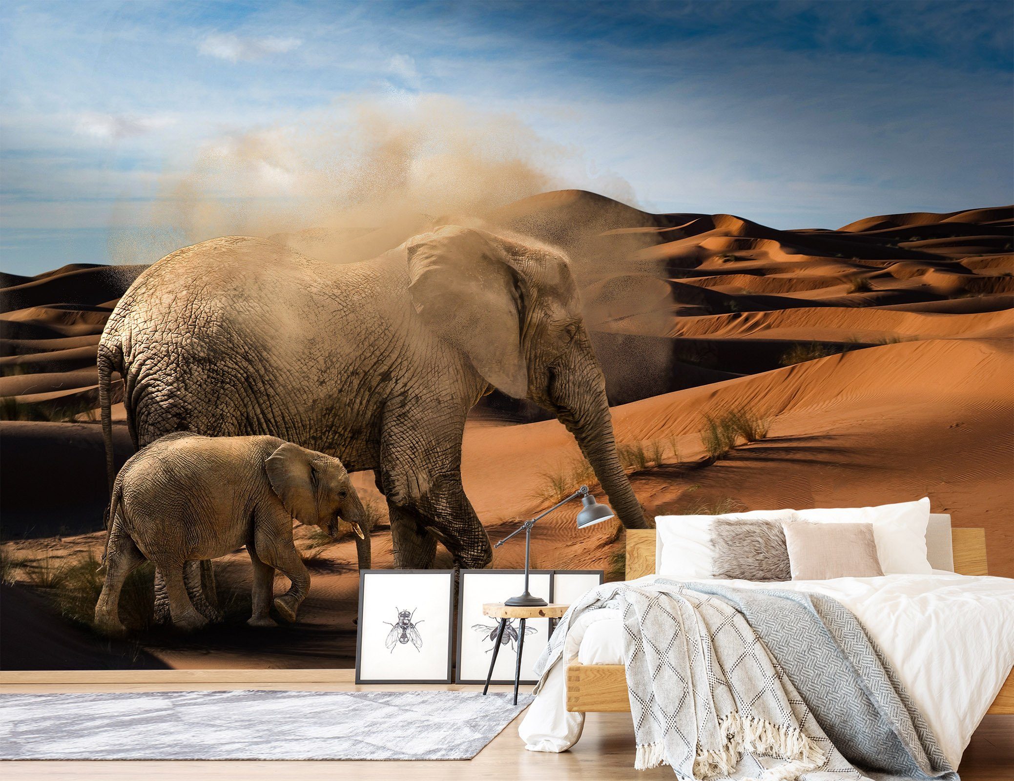 3D Desert Elephant 138 Wallpaper AJ Wallpaper