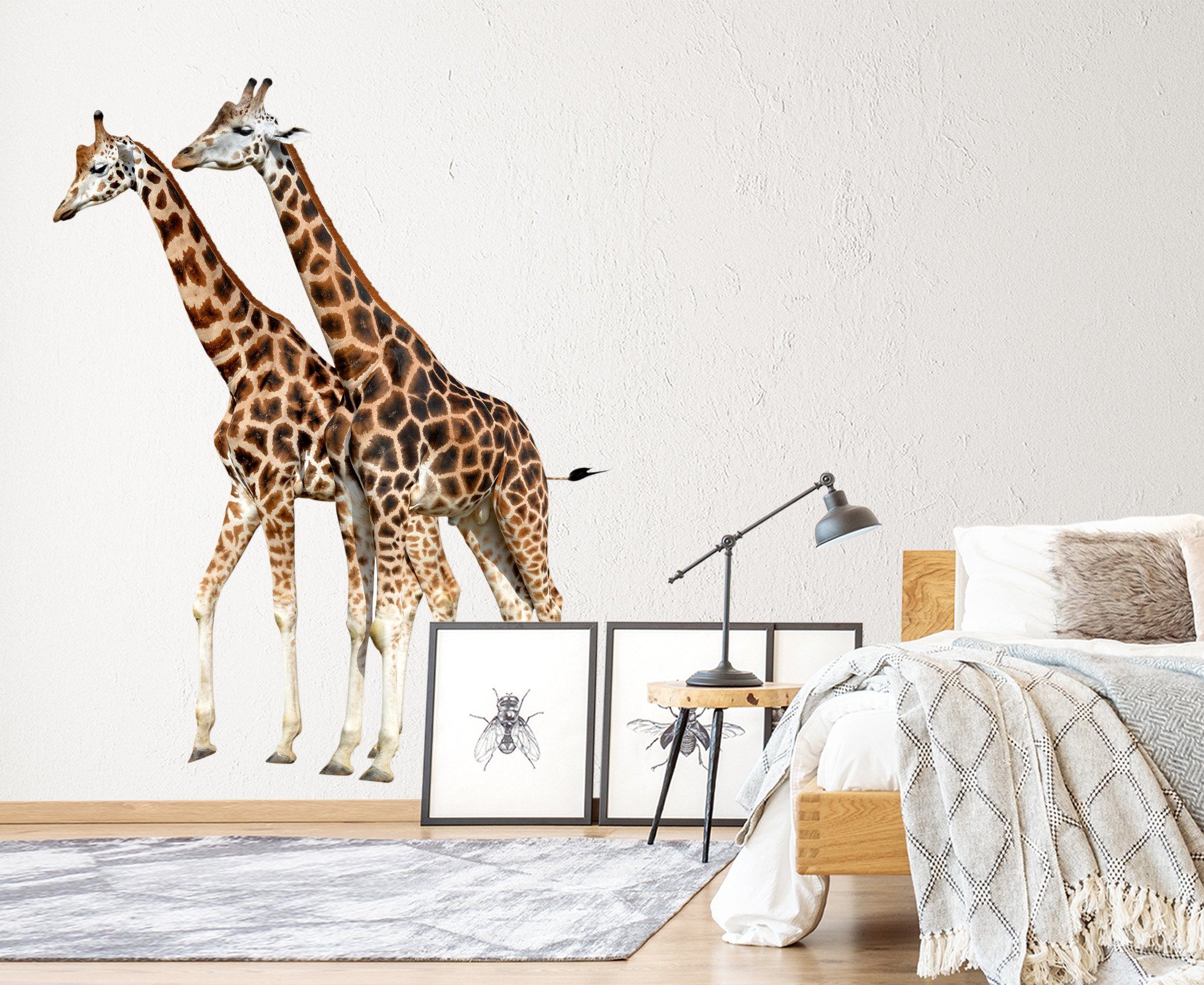 3D Playing Giraffe 199 Animals Wall Stickers Wallpaper AJ Wallpaper