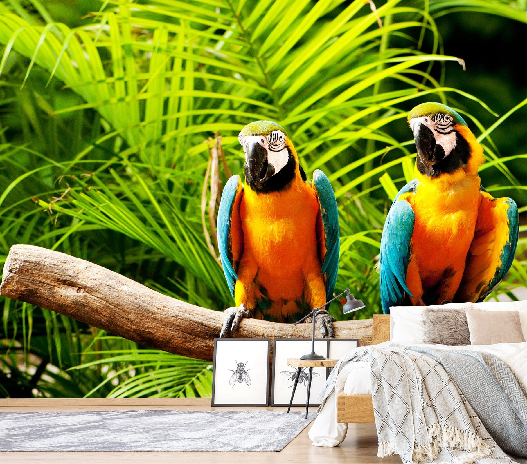 3D Parrot Tree 439 Wall Murals Wallpaper AJ Wallpaper 2