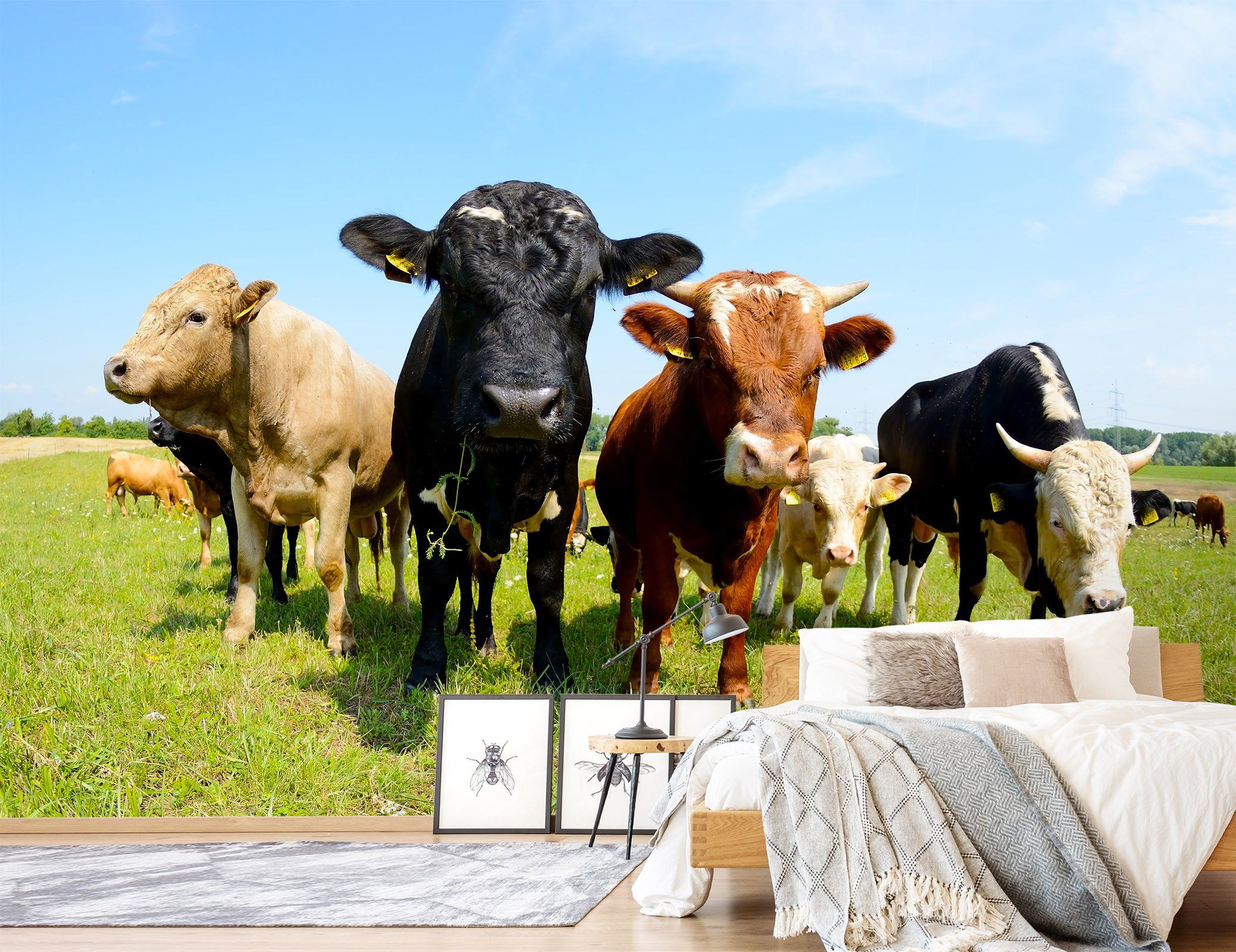 3D Forest Bull Head 133 Wallpaper AJ Wallpaper