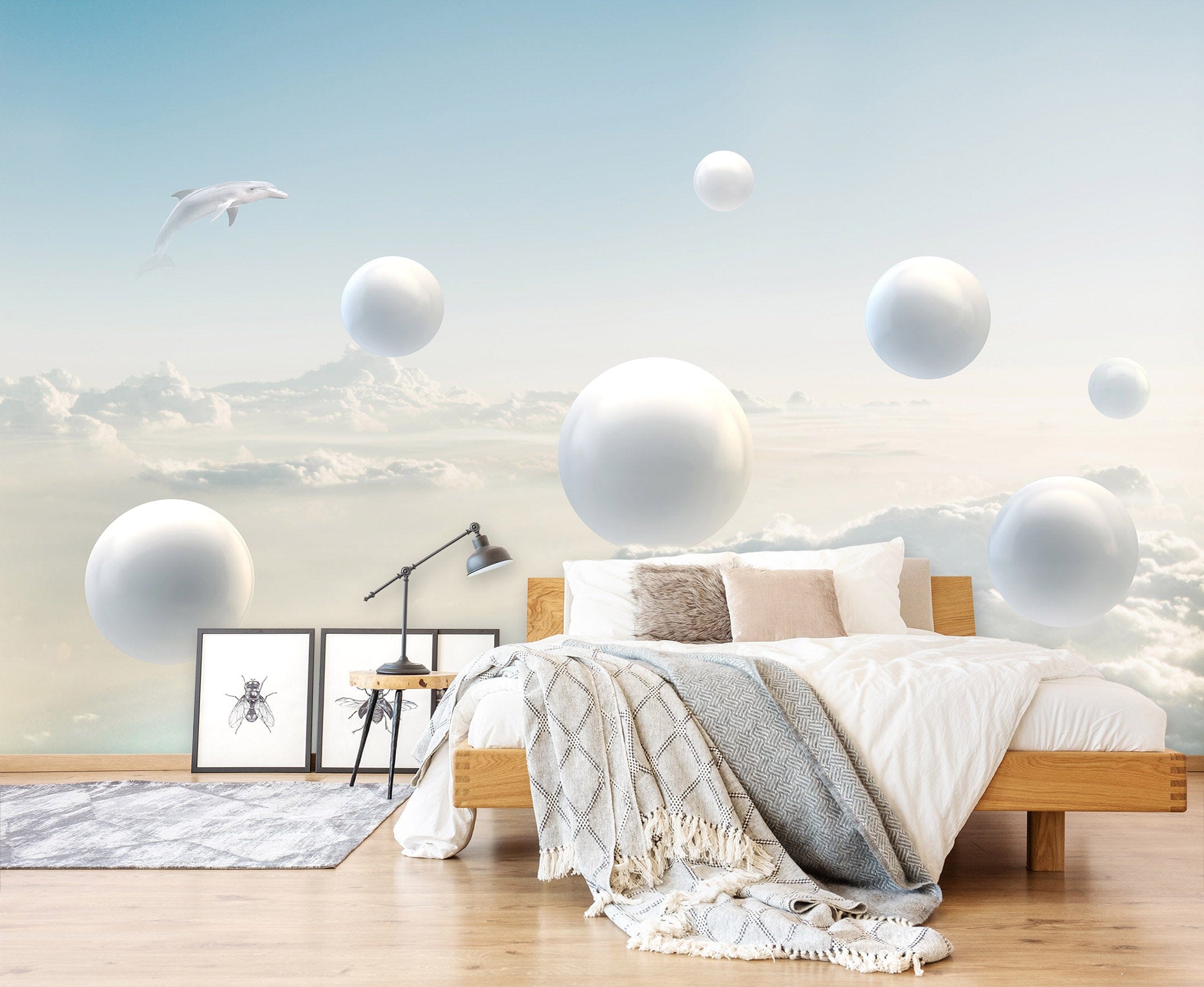 3D White Balloon 1540 Wall Murals Wallpaper AJ Wallpaper 2