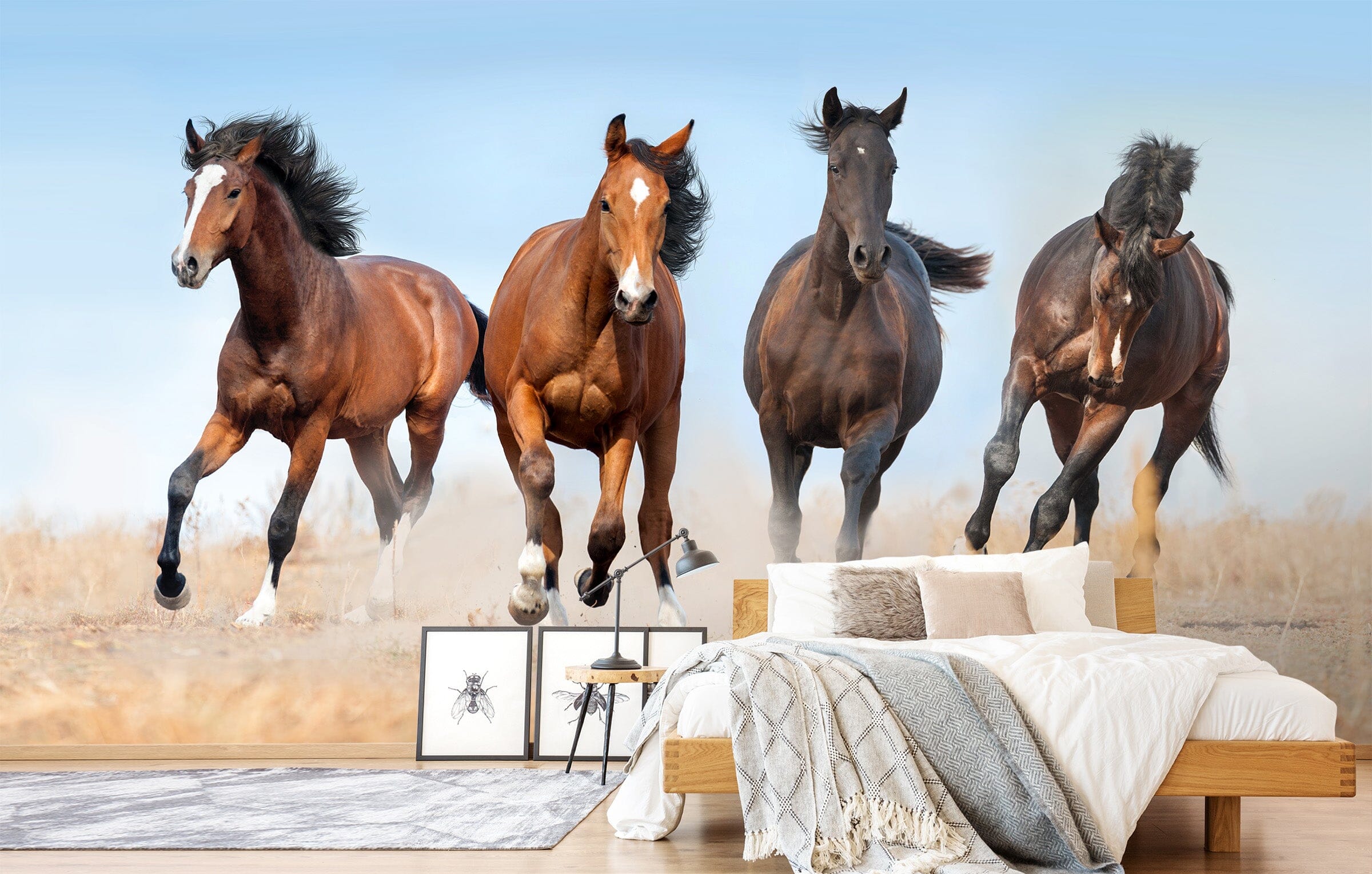 3D Running Horse 448 Wall Murals Wallpaper AJ Wallpaper 2