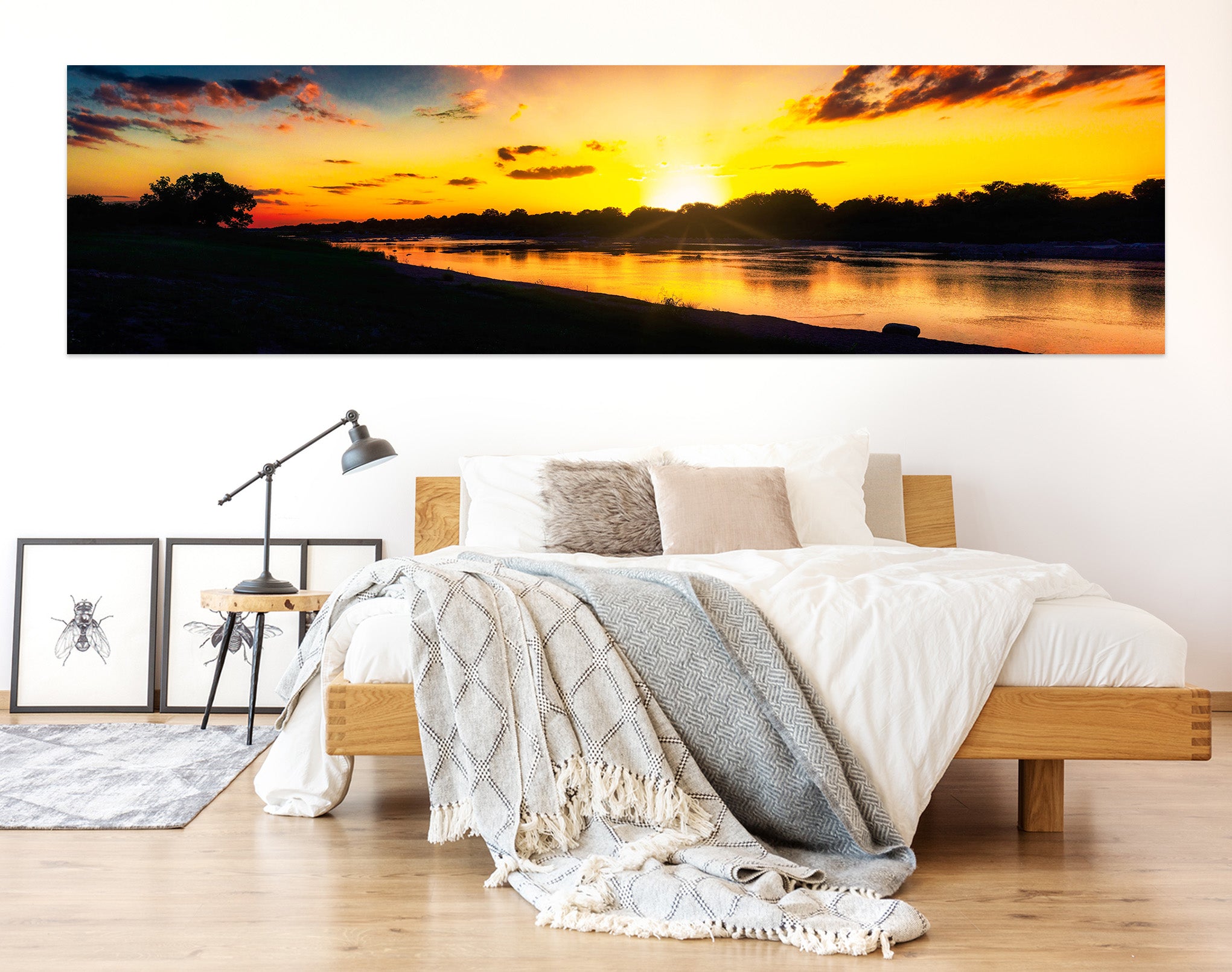 3D Sunset Lake 4023 Beth Sheridan Wall Sticker