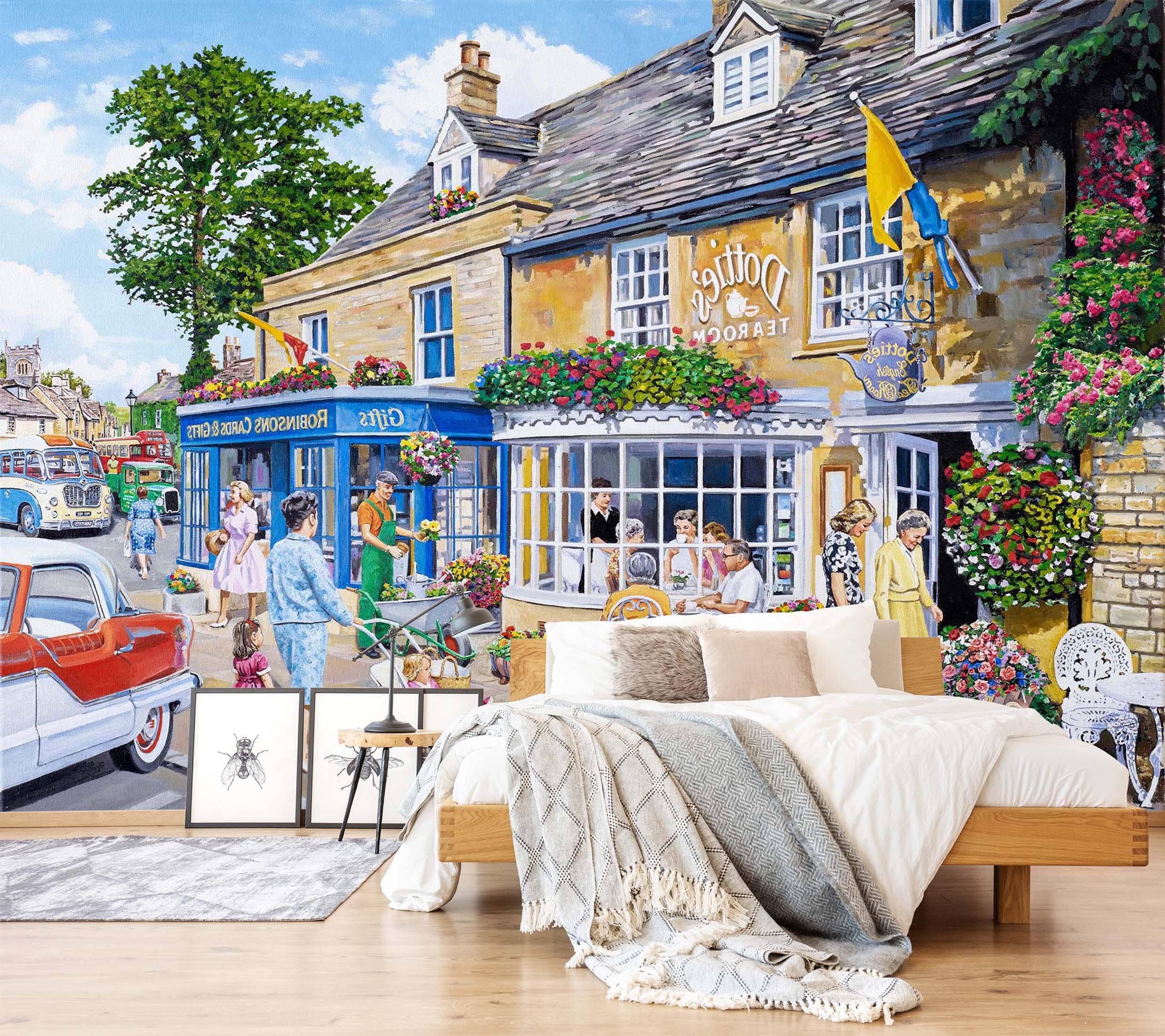 3D Dottie's Tea Room 1020 Trevor Mitchell Wall Mural Wall Murals Wallpaper AJ Wallpaper 2