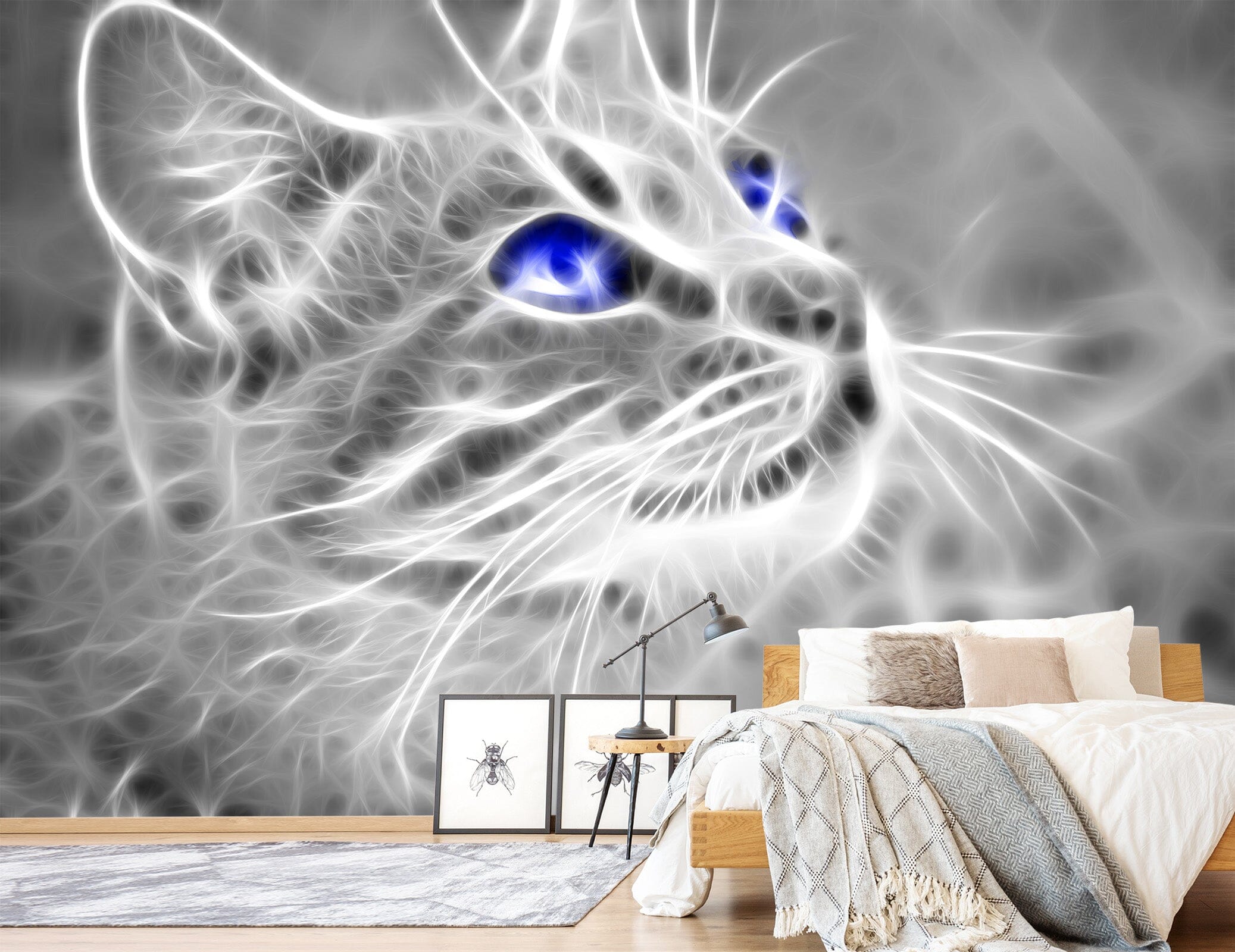 3D Blue Eyes Cat 437 Wall Murals Wallpaper AJ Wallpaper 2
