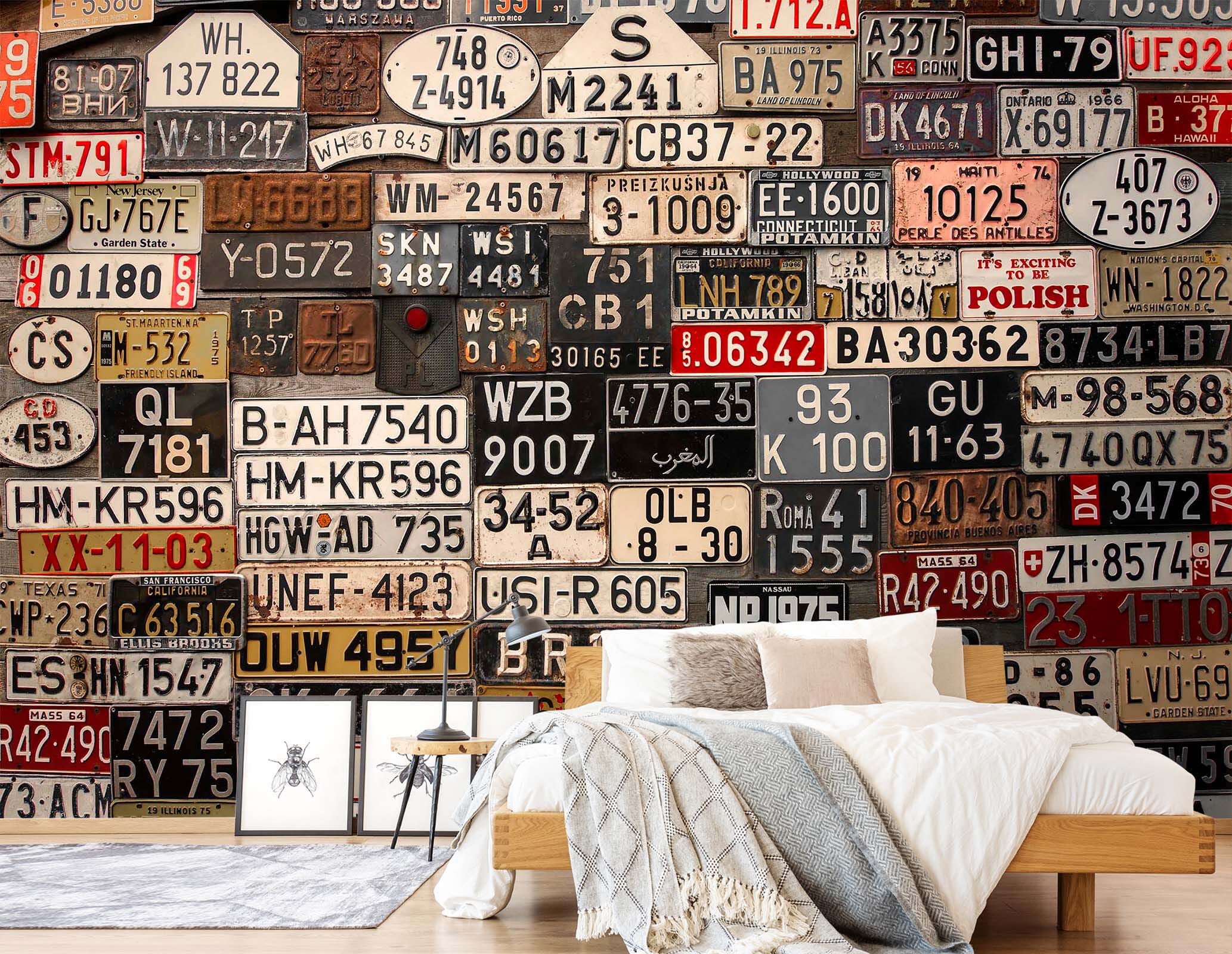 3D License Plate 041 Wall Murals Wallpaper AJ Wallpaper 2