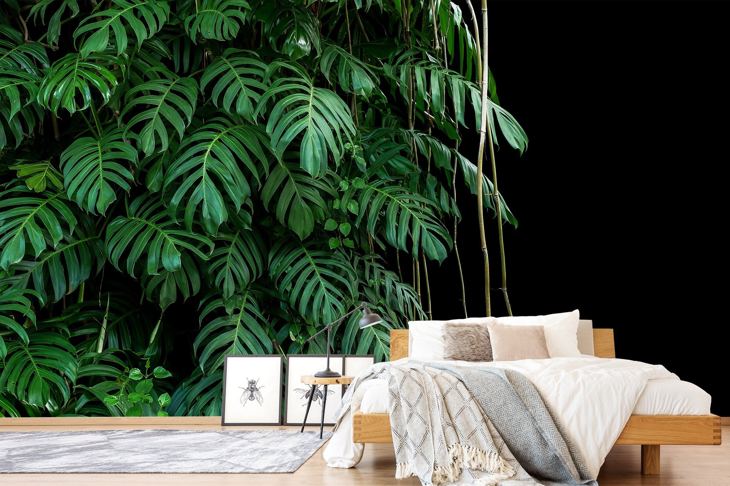 3D Green Rattan Plant Wall 5454 Wallpaper AJ Wallpaper 2