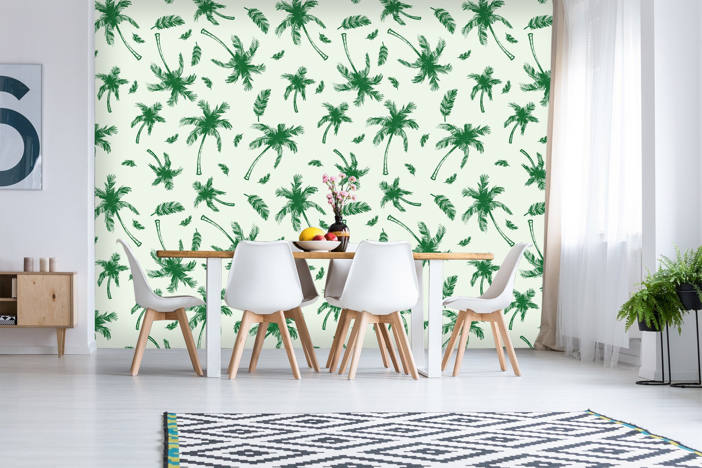 3D Green Coconut Tree 437 Wallpaper AJ Wallpaper