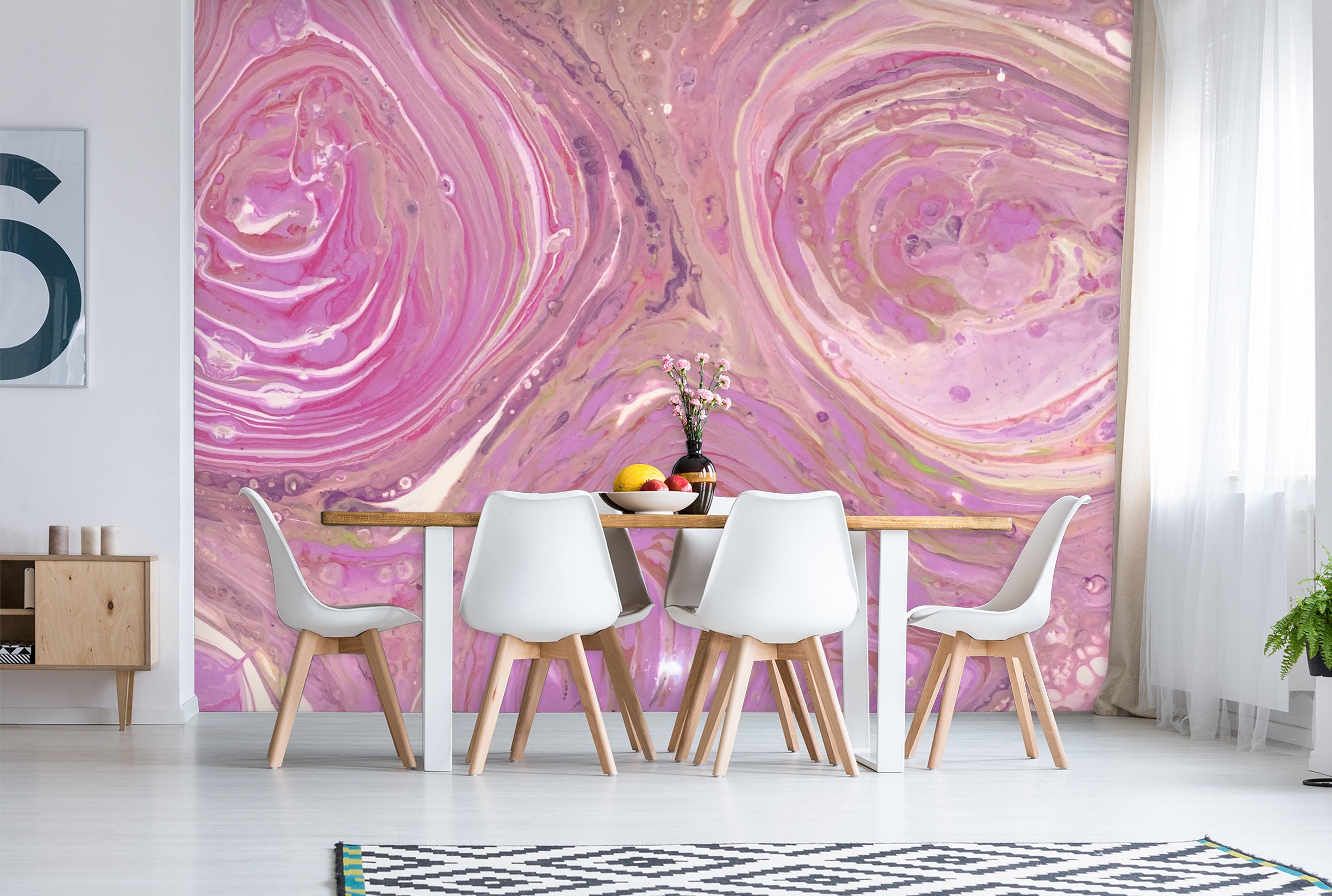 3D Pink Maze 47990 Valerie Latrice Wall Mural Wall Murals