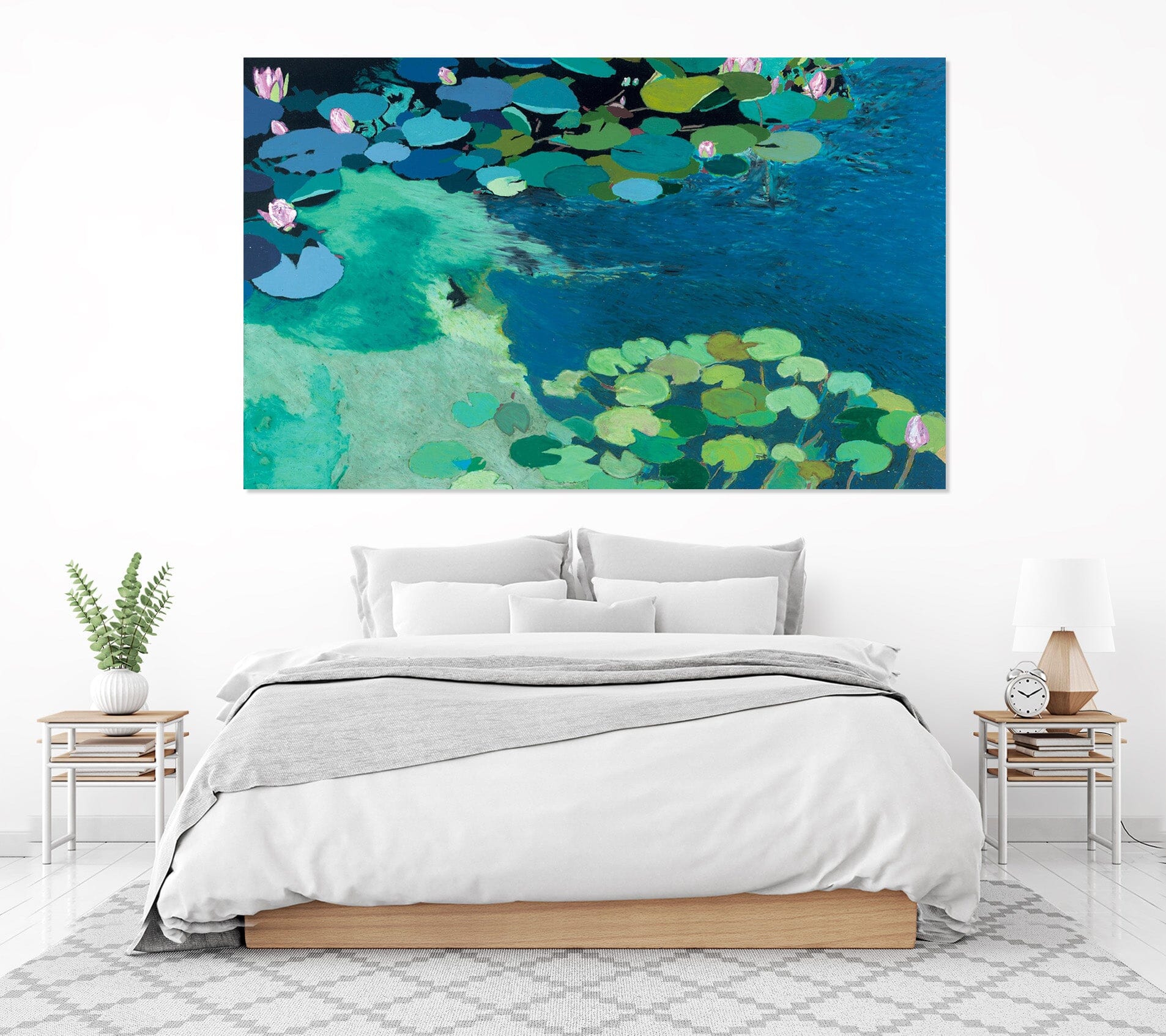 3D Lotus Pond 227 Allan P. Friedlander Wall Sticker Wallpaper AJ Wallpaper 2