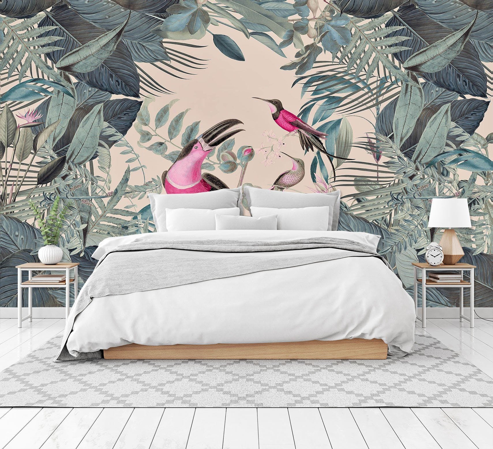 3D Bird Feeding 1405 Andrea haase Wall Mural Wall Murals Wallpaper AJ Wallpaper 2