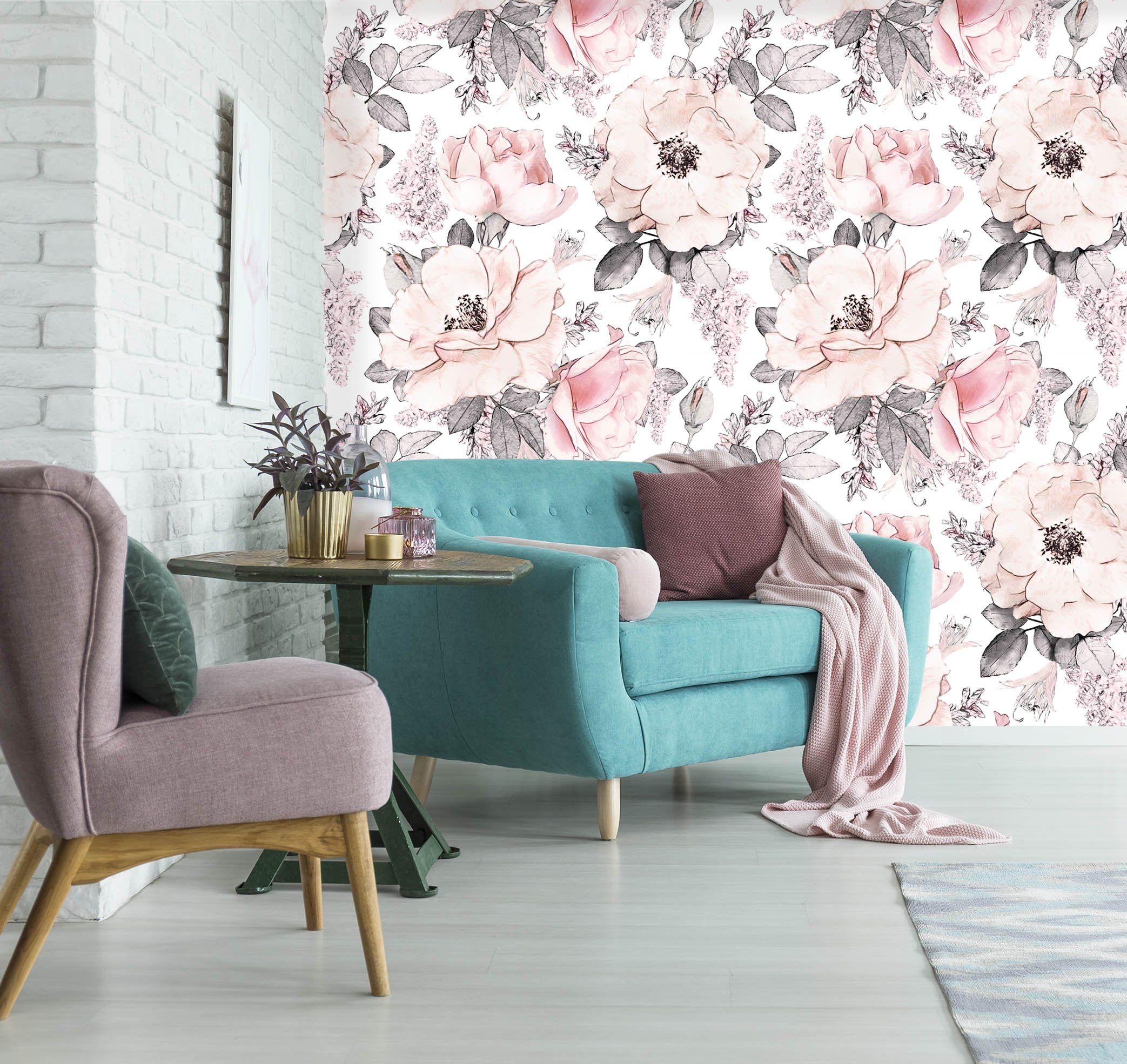 3D Open Flowers 067 Wallpaper AJ Wallpaper