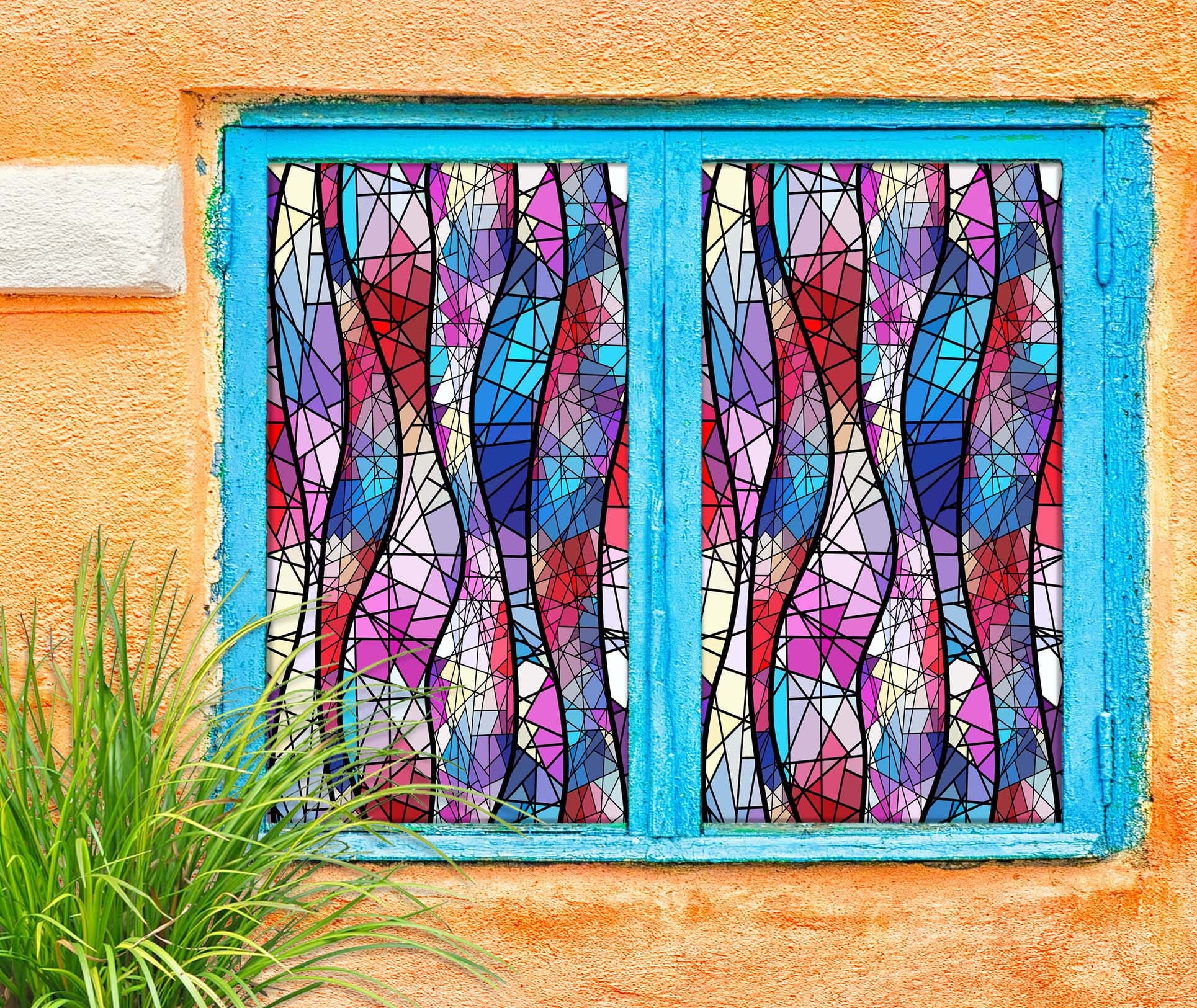 3D Color Graffiti 327 Window Film Print Sticker Cling Stained Glass UV Block Wallpaper AJ Wallpaper 2