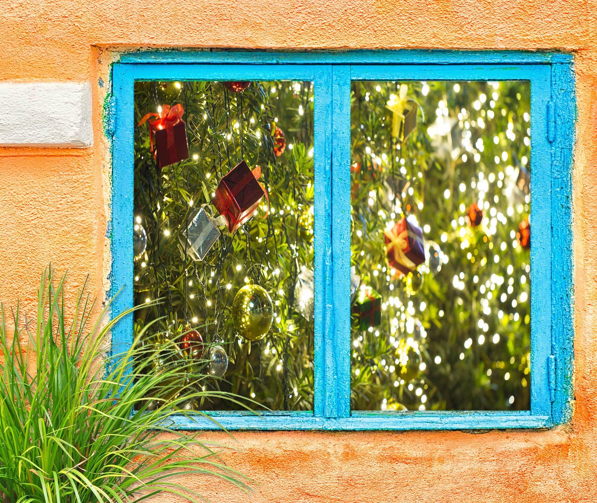 3D String Lights Pendant 43011 Christmas Window Film Print Sticker Cling Stained Glass Xmas