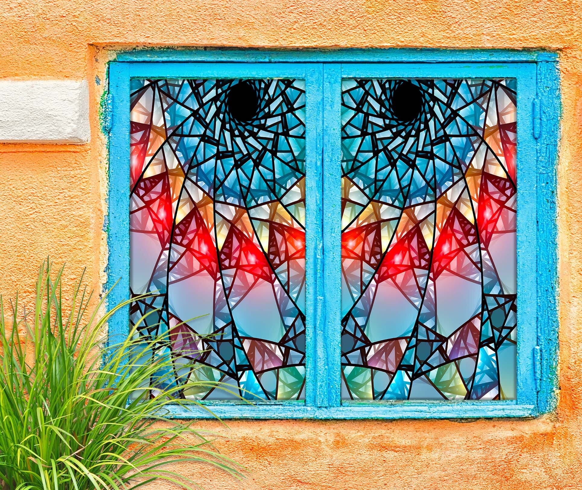 3D Splicing Debris 378 Window Film Print Sticker Cling Stained Glass UV Block Wallpaper AJ Wallpaper 2