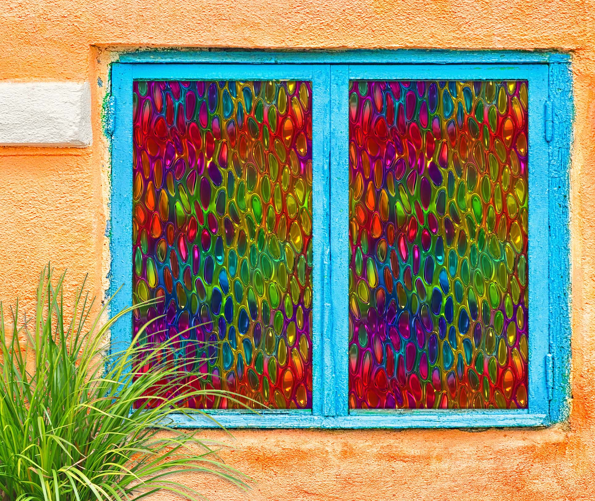 3D Glass Color 199 Window Film Print Sticker Cling Stained Glass UV Block