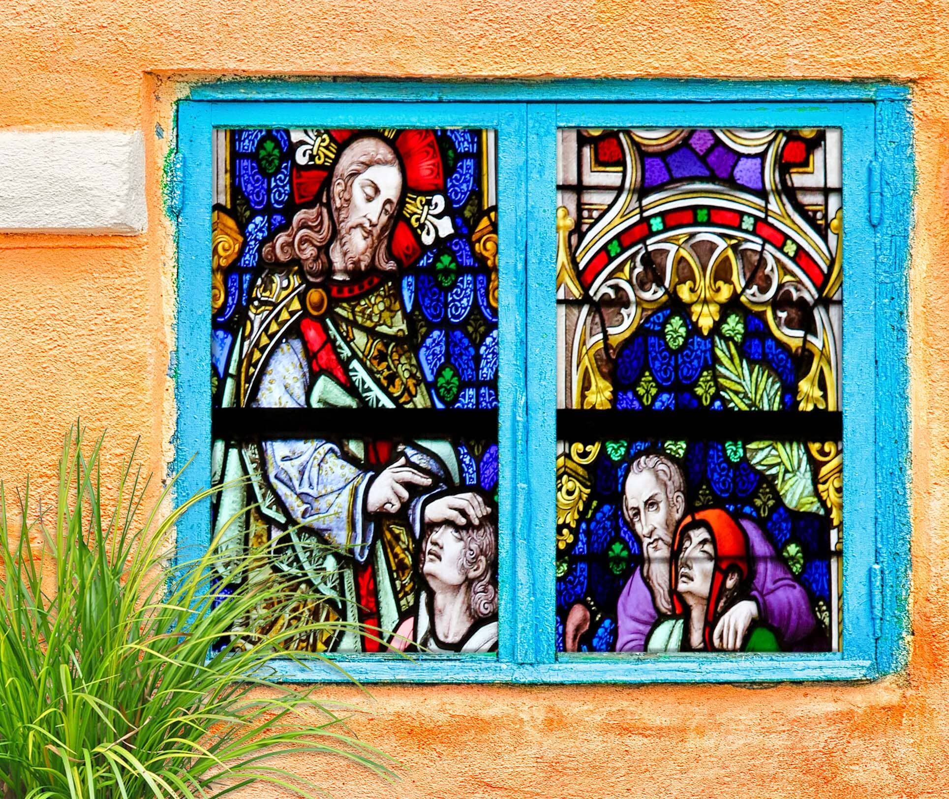 3D Prayer Meditation 175 Window Film Print Sticker Cling Stained Glass UV Block Wallpaper AJ Wallpaper 2