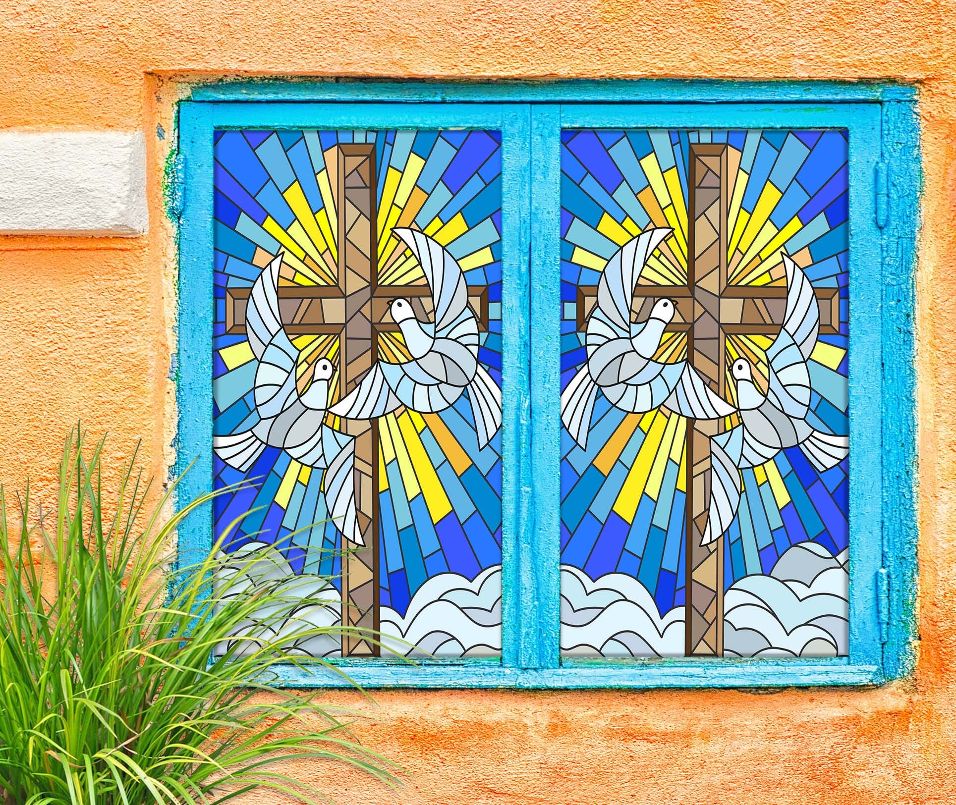 3D Pigeon Graphics 197 Window Film Print Sticker Cling Stained Glass UV Block Wallpaper AJ Wallpaper 2