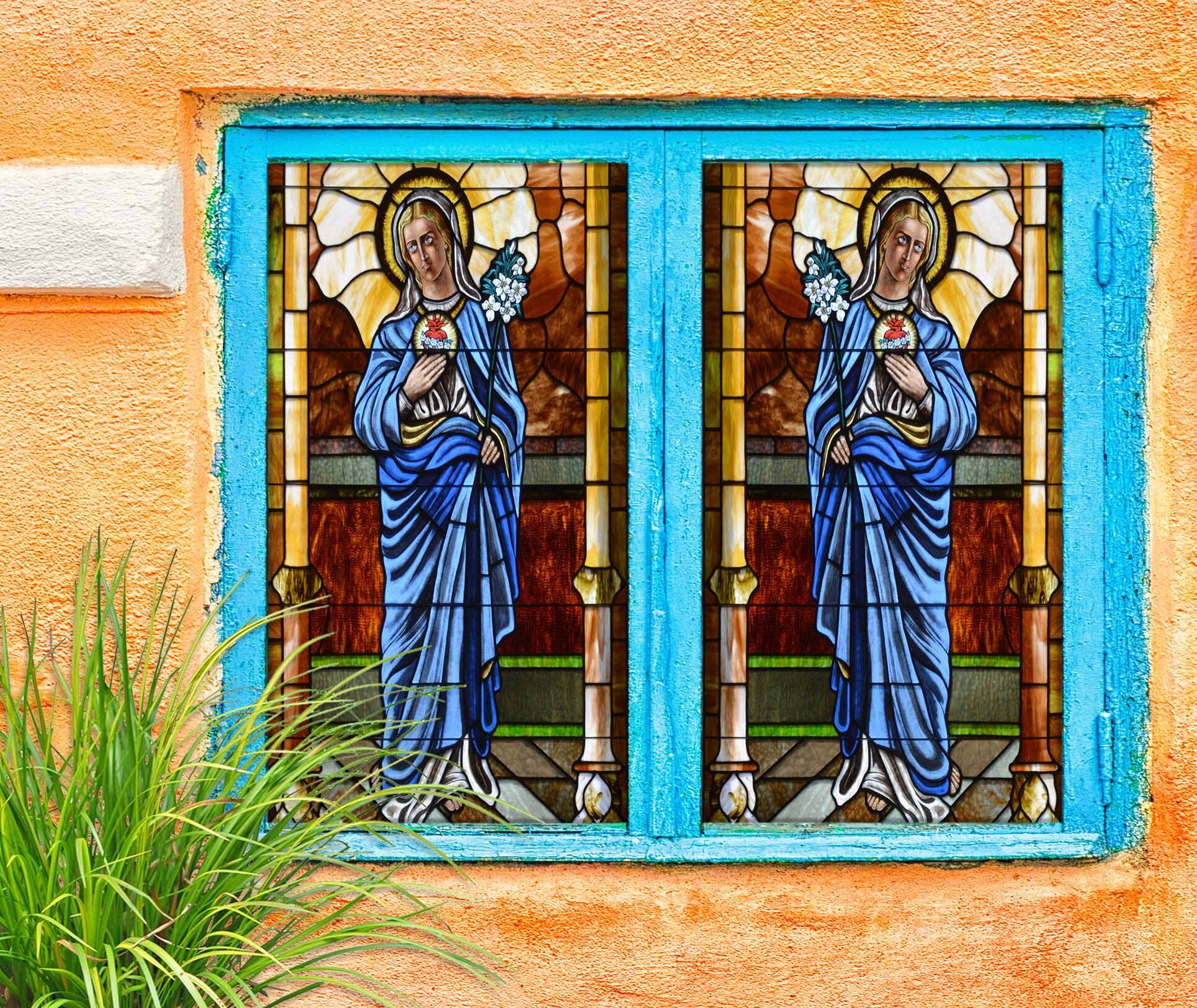 3D Girl Flower 160 Window Film Print Sticker Cling Stained Glass UV Block Wallpaper AJ Wallpaper 2