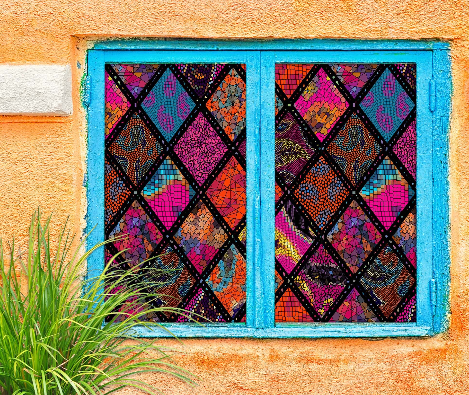 3D Fragment Painting 466 Window Film Print Sticker Cling Stained Glass UV Block Wallpaper AJ Wallpaper 2