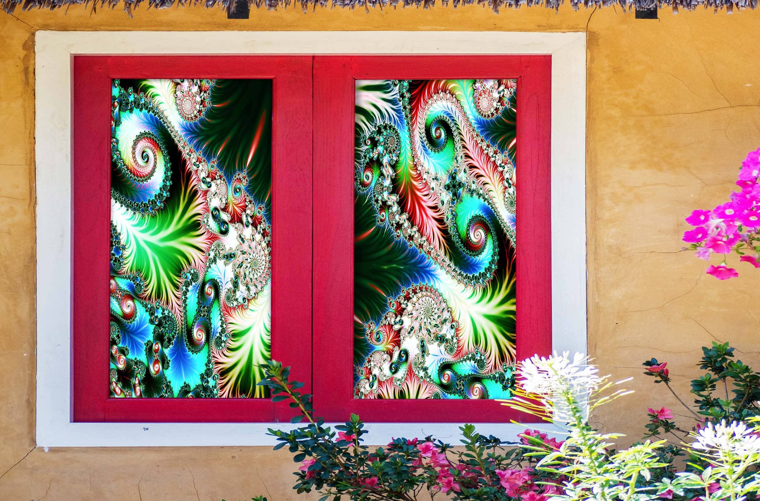 3D Beautiful Feather 337 Window Film Print Sticker Cling Stained Glass UV Block Wallpaper AJ Wallpaper 2
