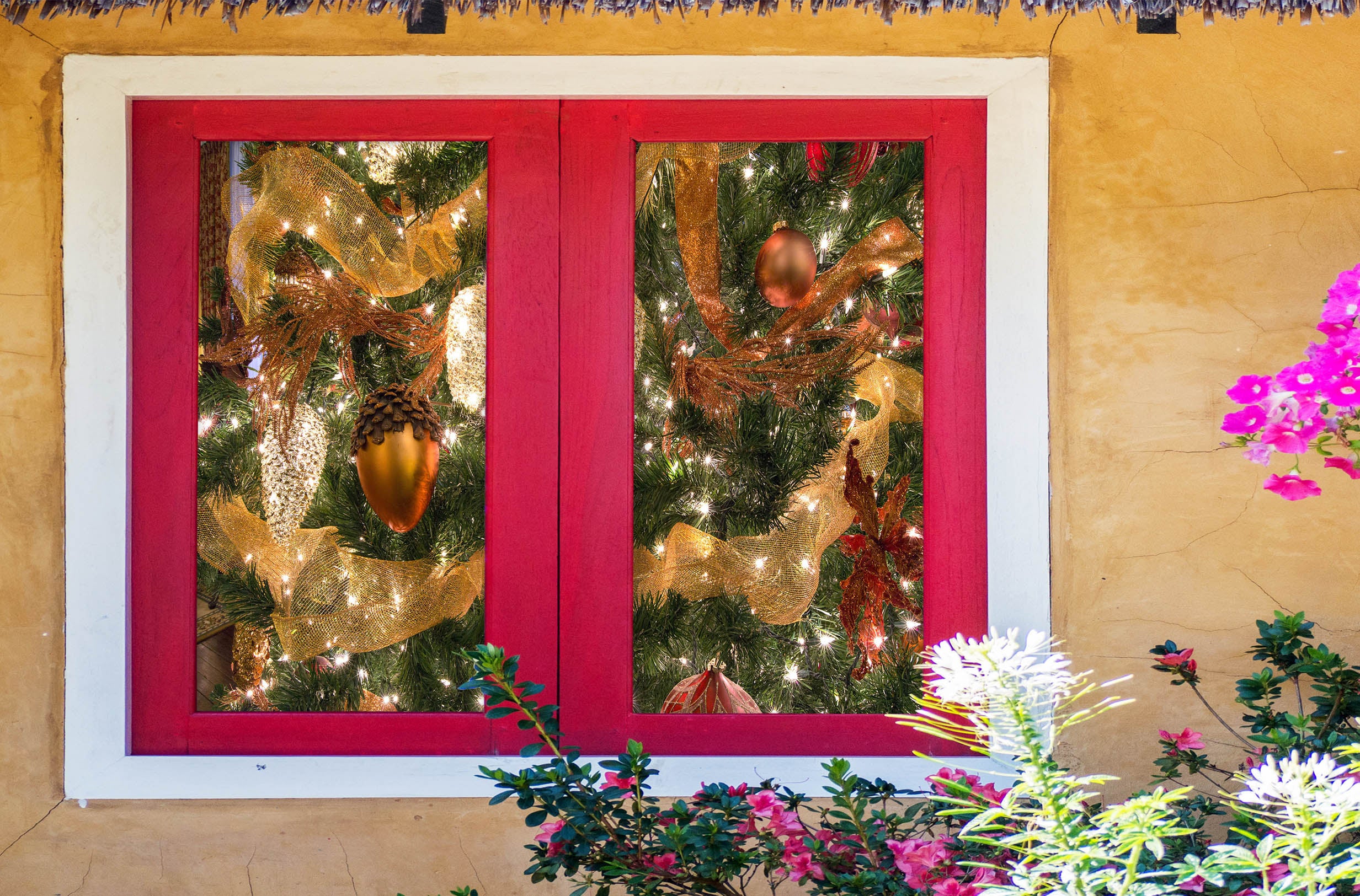3D Christmas Tree Pine Cones 43001 Christmas Window Film Print Sticker Cling Stained Glass Xmas