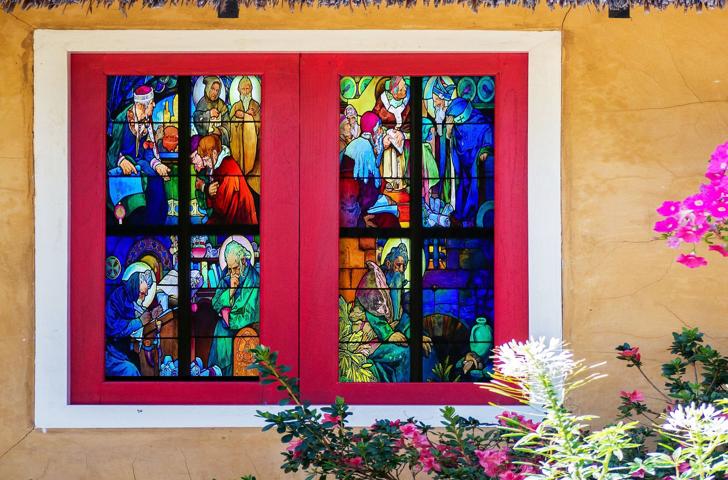 3D Church Prayer 334 Window Film Print Sticker Cling Stained Glass UV Block Wallpaper AJ Wallpaper 2