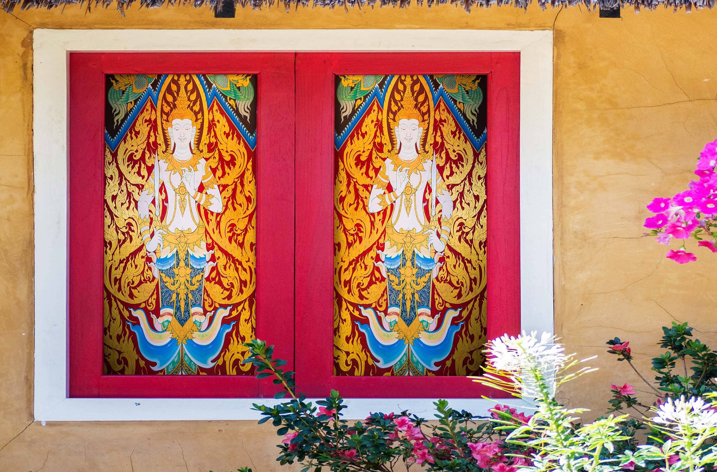 3D Buddhist Bodhi 146 Window Film Print Sticker Cling Stained Glass UV Block Wallpaper AJ Wallpaper 2