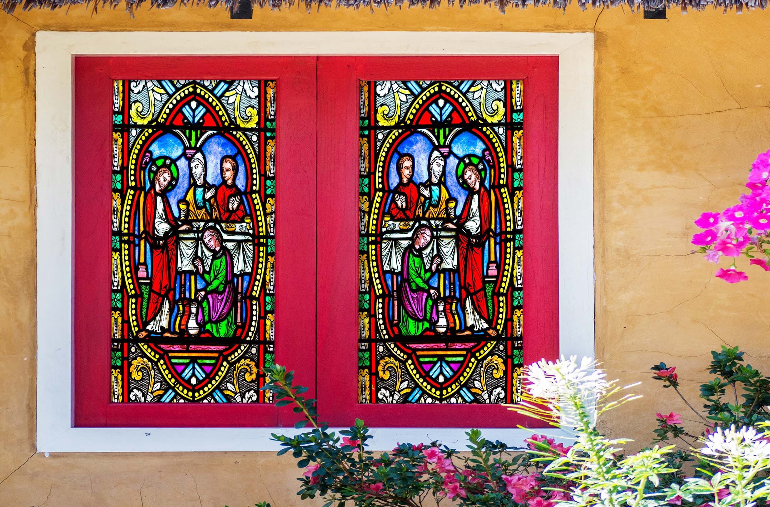 3D Religious Holy Water 453 Window Film Print Sticker Cling Stained Glass UV Block Wallpaper AJ Wallpaper 2