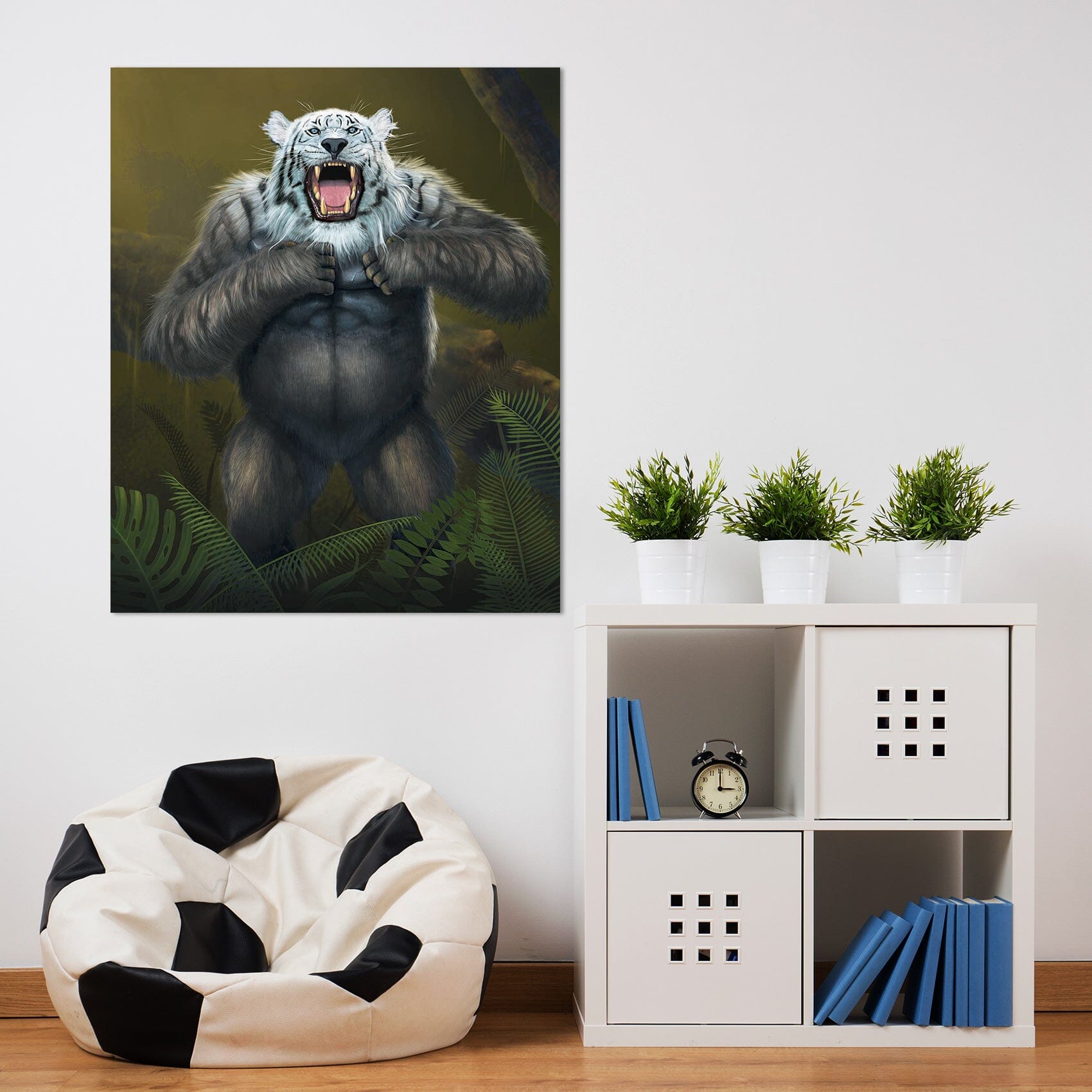 3D Tigerilla White Tiger Version 082 Vincent Hie Wall Sticker Wallpaper AJ Wallpaper 2