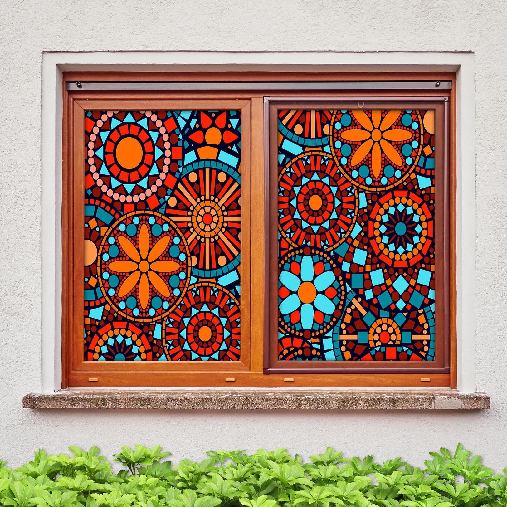 3D Red Pattern 298 Window Film Print Sticker Cling Stained Glass UV Block Wallpaper AJ Wallpaper 2