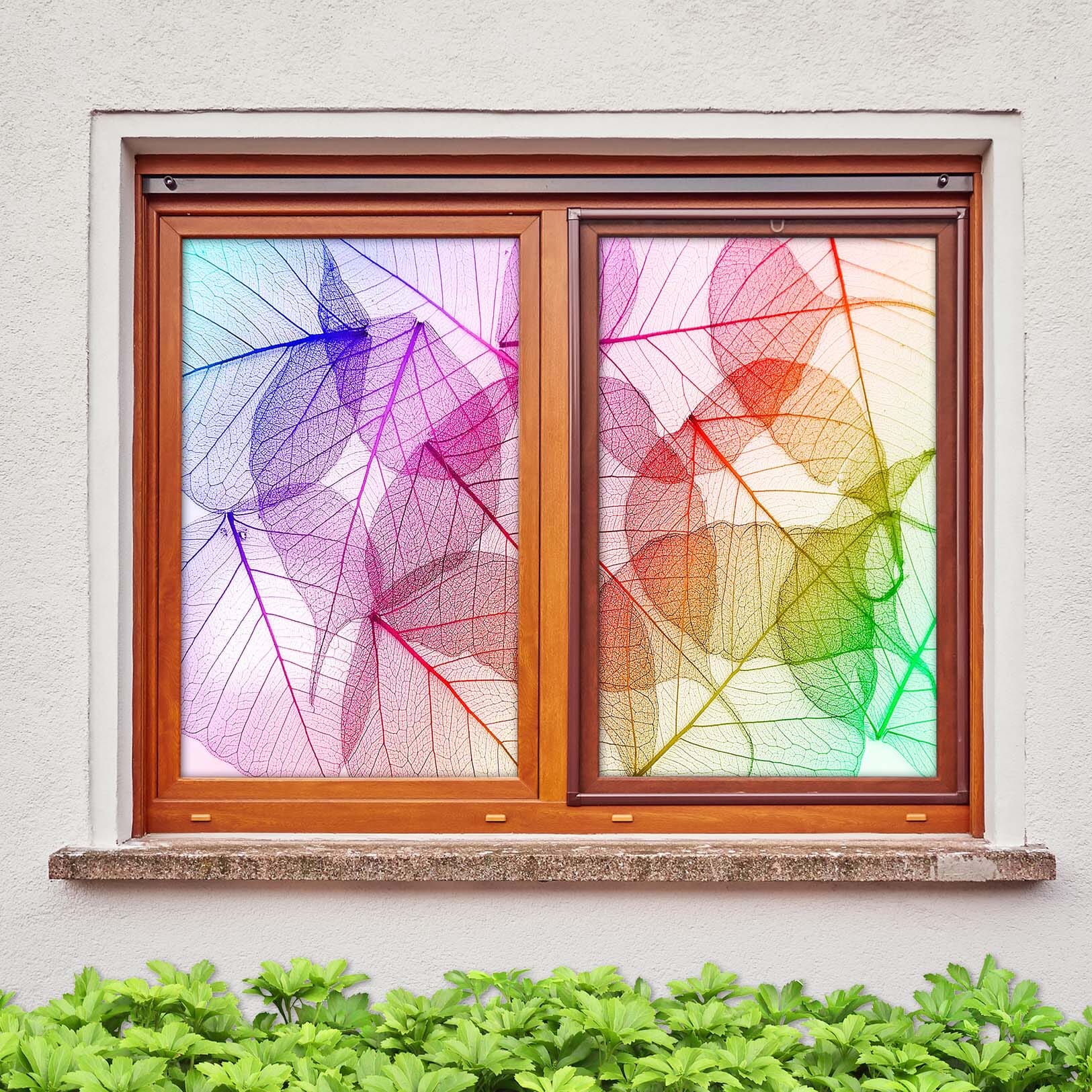 3D Leaf Texture 314 Window Film Print Sticker Cling Stained Glass UV Block Wallpaper AJ Wallpaper 2