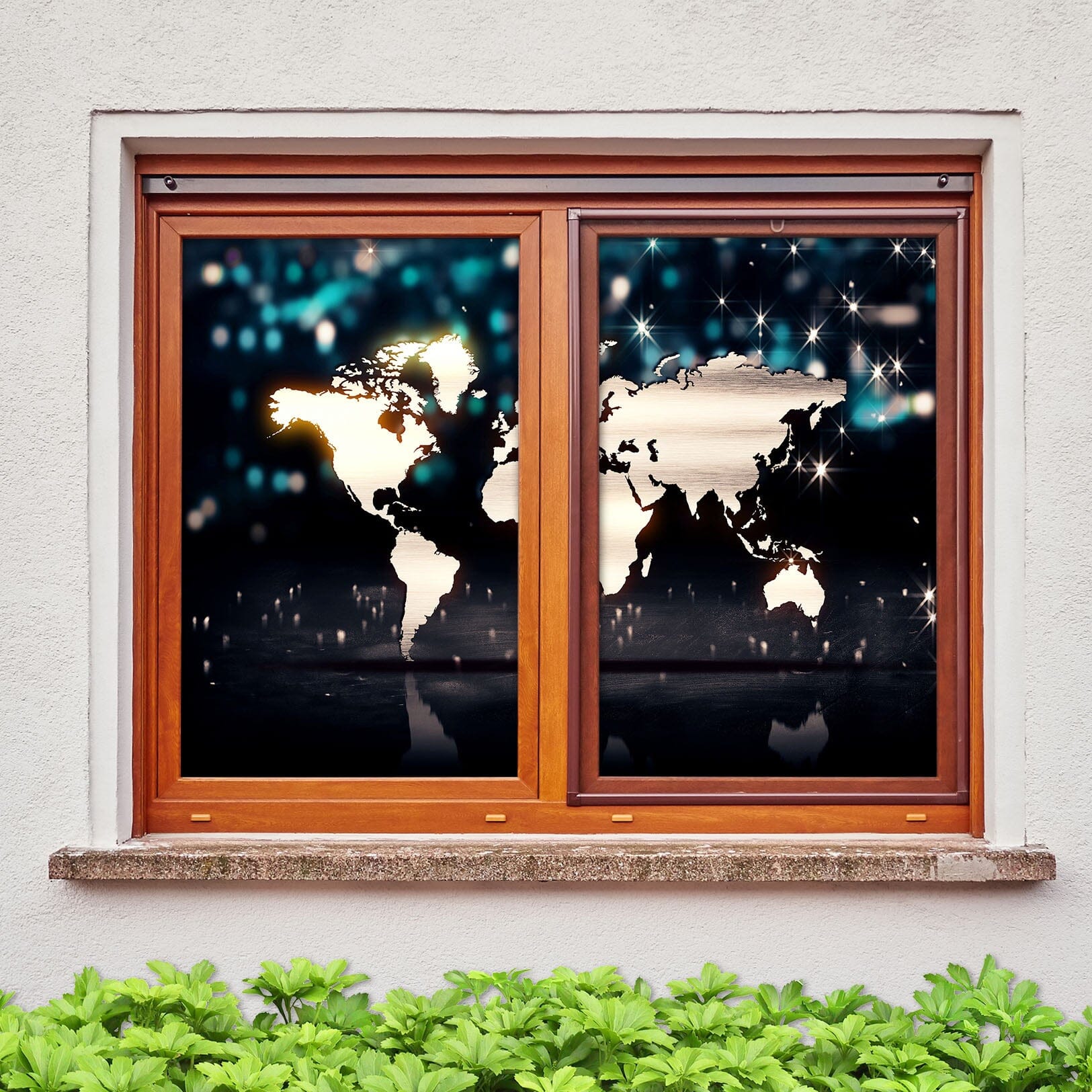 3D Beautiful World Map 302 Window Film Print Sticker Cling Stained Glass UV Block Wallpaper AJ Wallpaper 2