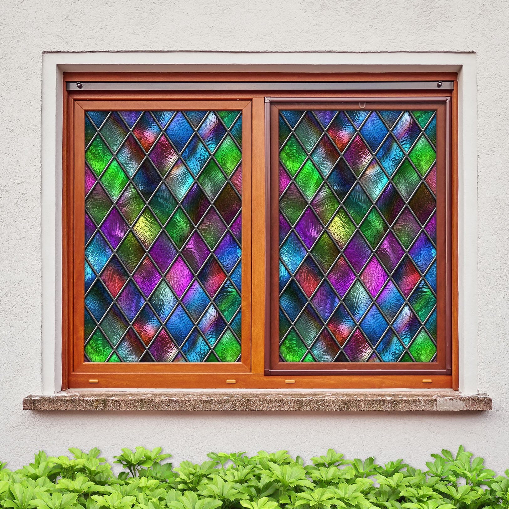 3D Colored Diamond 459 Window Film Print Sticker Cling Stained Glass UV Block Wallpaper AJ Wallpaper 2