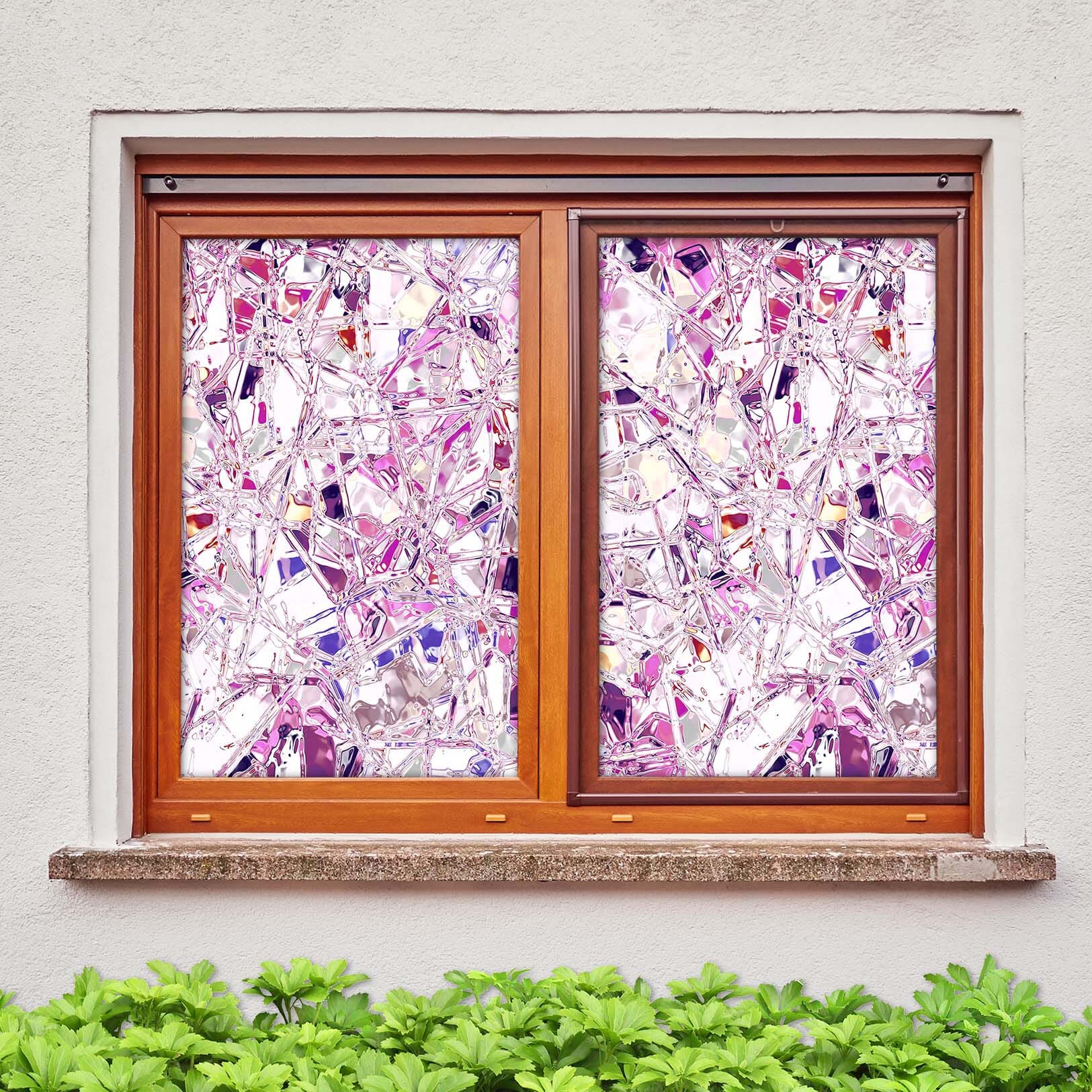 3D Glass Crack 317 Window Film Print Sticker Cling Stained Glass UV Block Wallpaper AJ Wallpaper 2