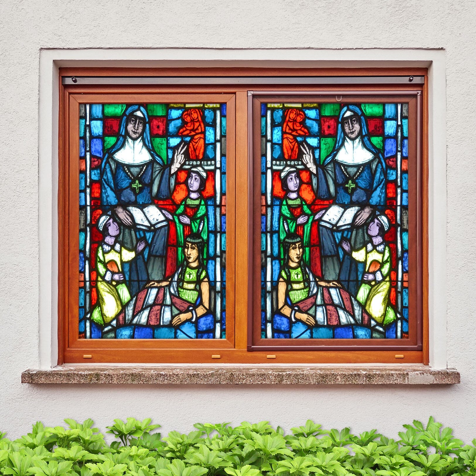 3D Nun Pattern 169 Window Film Print Sticker Cling Stained Glass UV Block Wallpaper AJ Wallpaper 2
