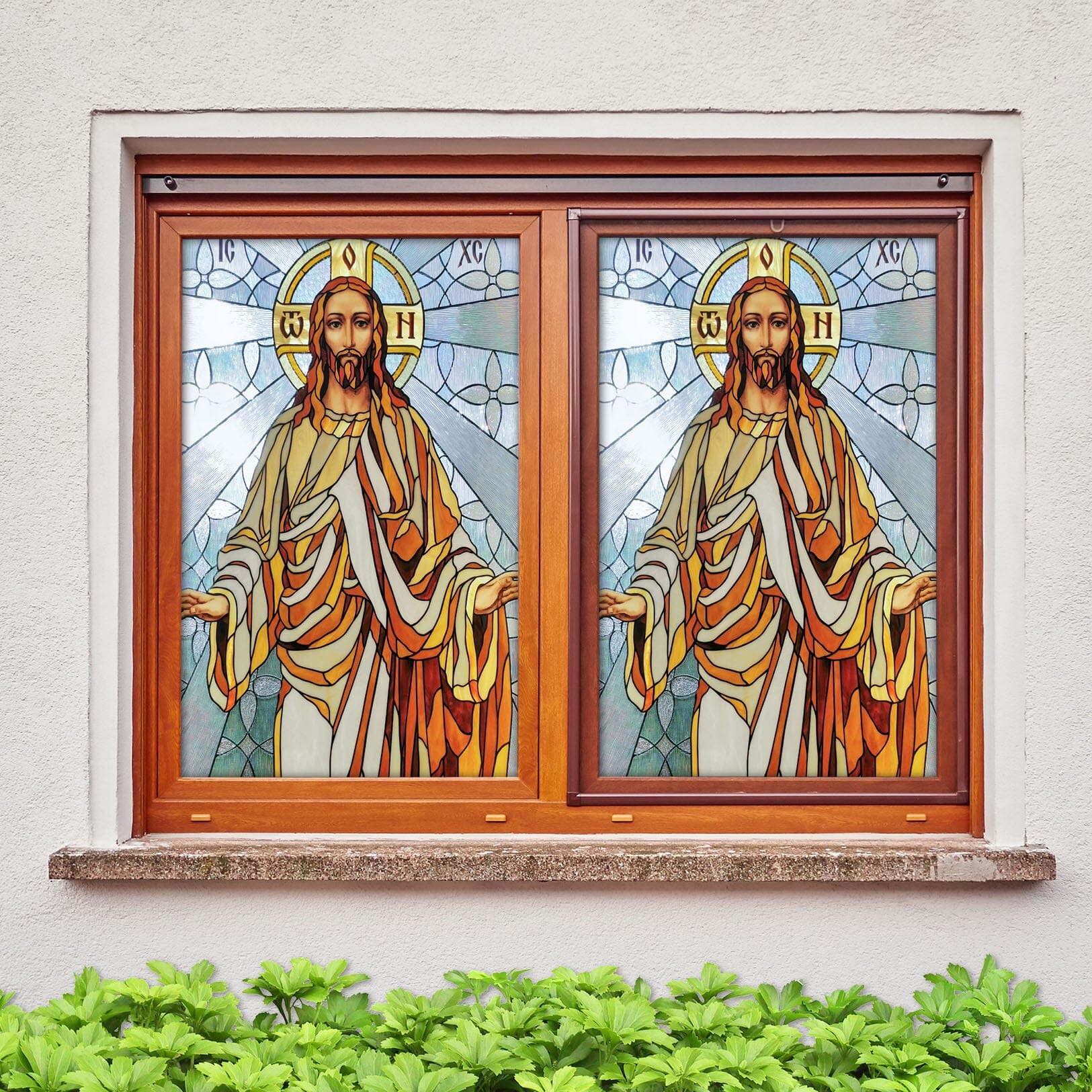 3D Holy Father 246 Window Film Print Sticker Cling Stained Glass UV Block Wallpaper AJ Wallpaper 2