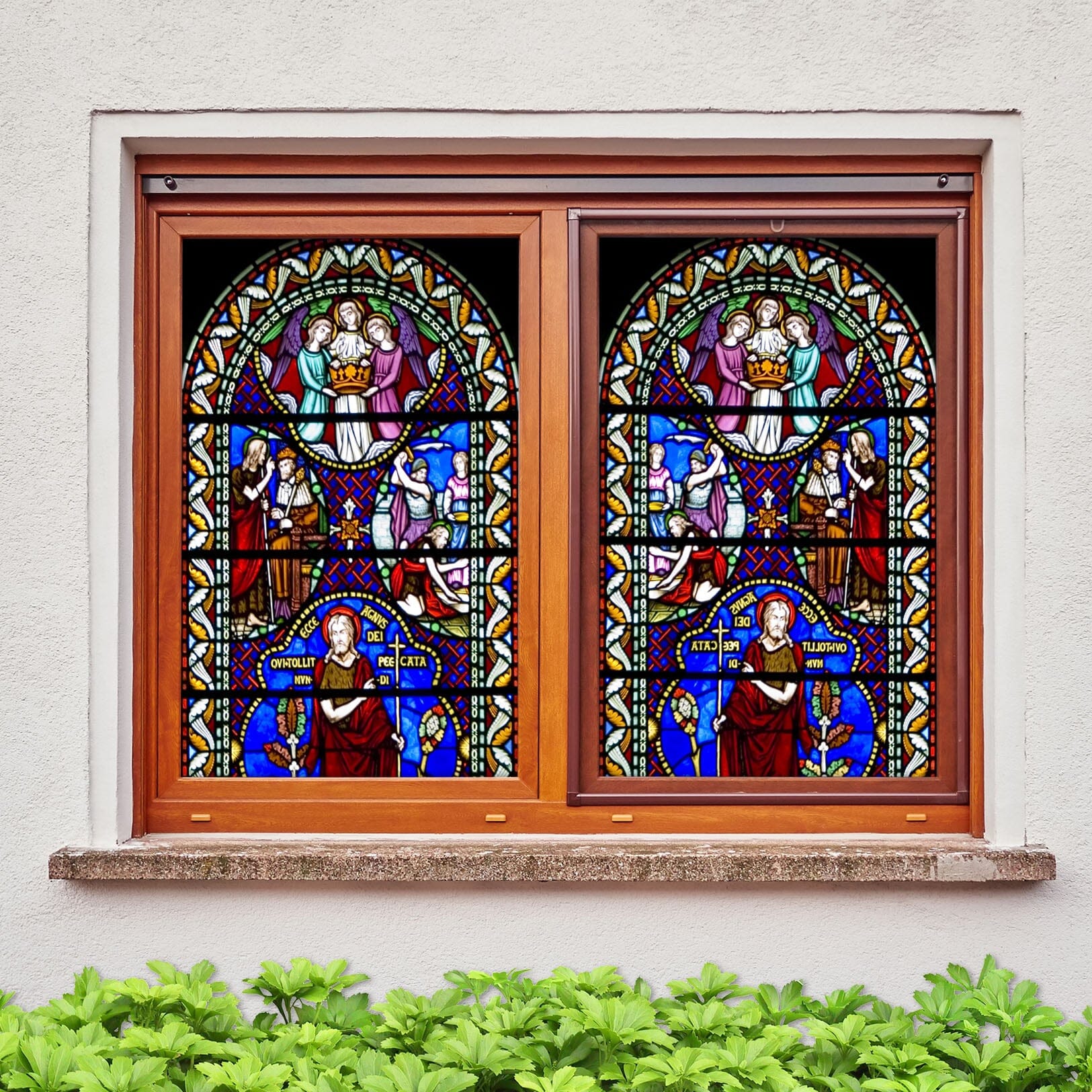 3D Apostle Prayer 251 Window Film Print Sticker Cling Stained Glass UV Block Wallpaper AJ Wallpaper 2