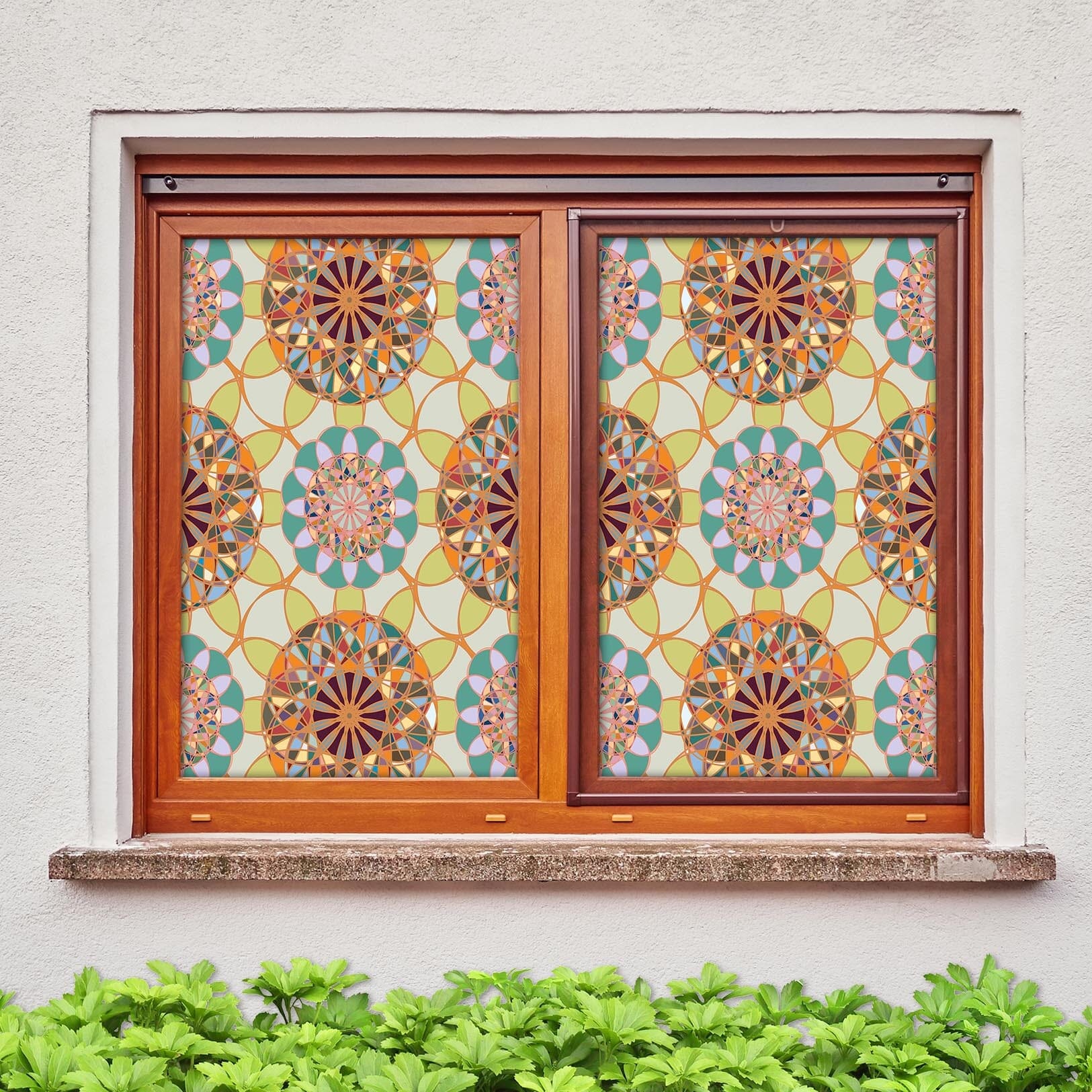 3D Flower Glass Shards 200 Window Film Print Sticker Cling Stained Glass UV Block Wallpaper AJ Wallpaper 2